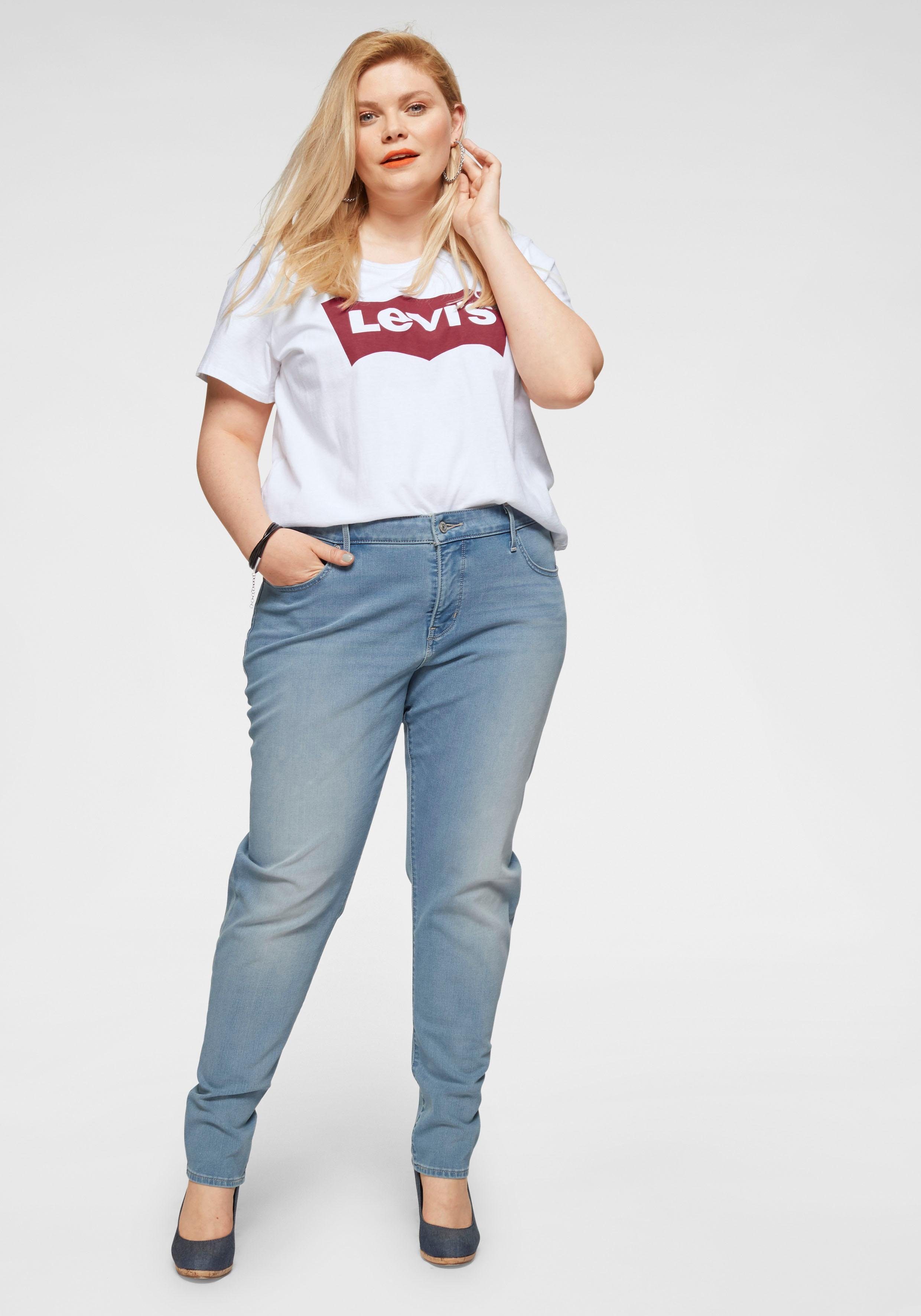Levi's® Plus T-shirt Perfect Tee met batwing-logo