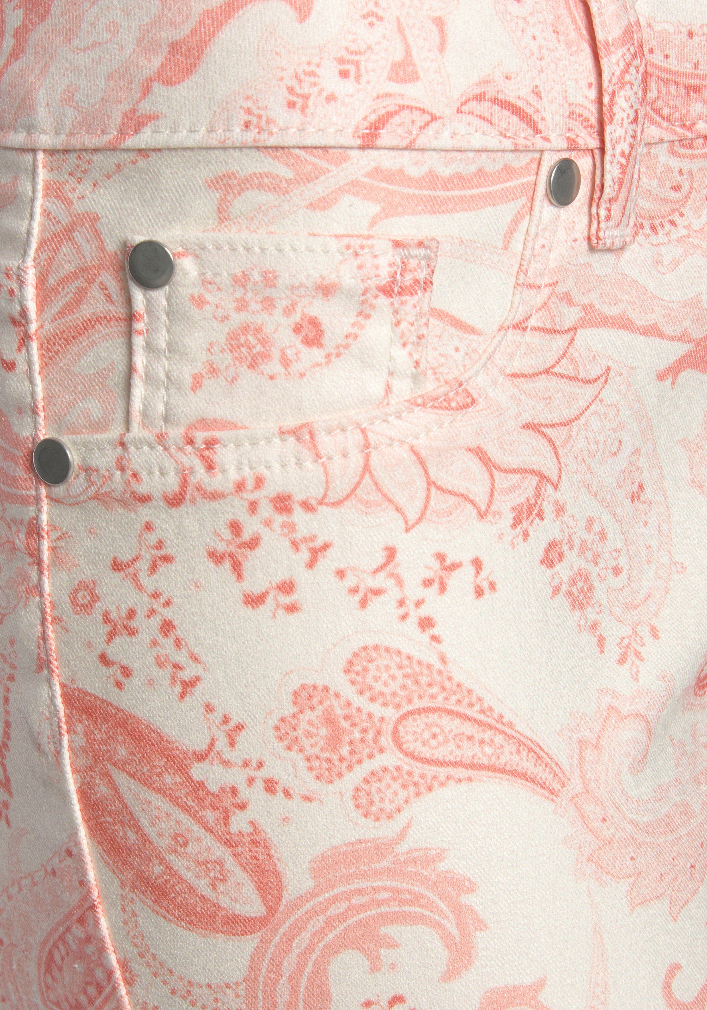 Lascana 7/8-jegging met paisley patroon, super stretchstof,