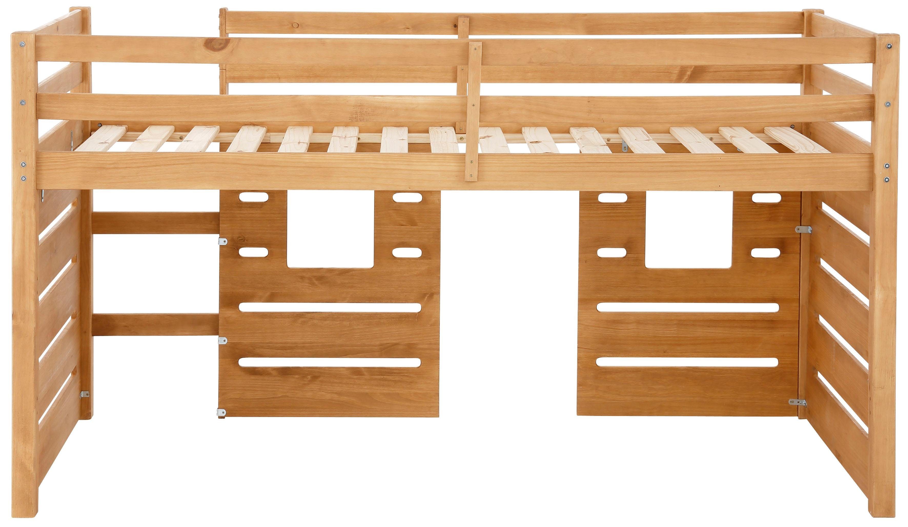 Lüttenhütt Hoogslaper Alpi van grenenhout, inclusief ladder en scherm, breedte buitenkant 103 cm