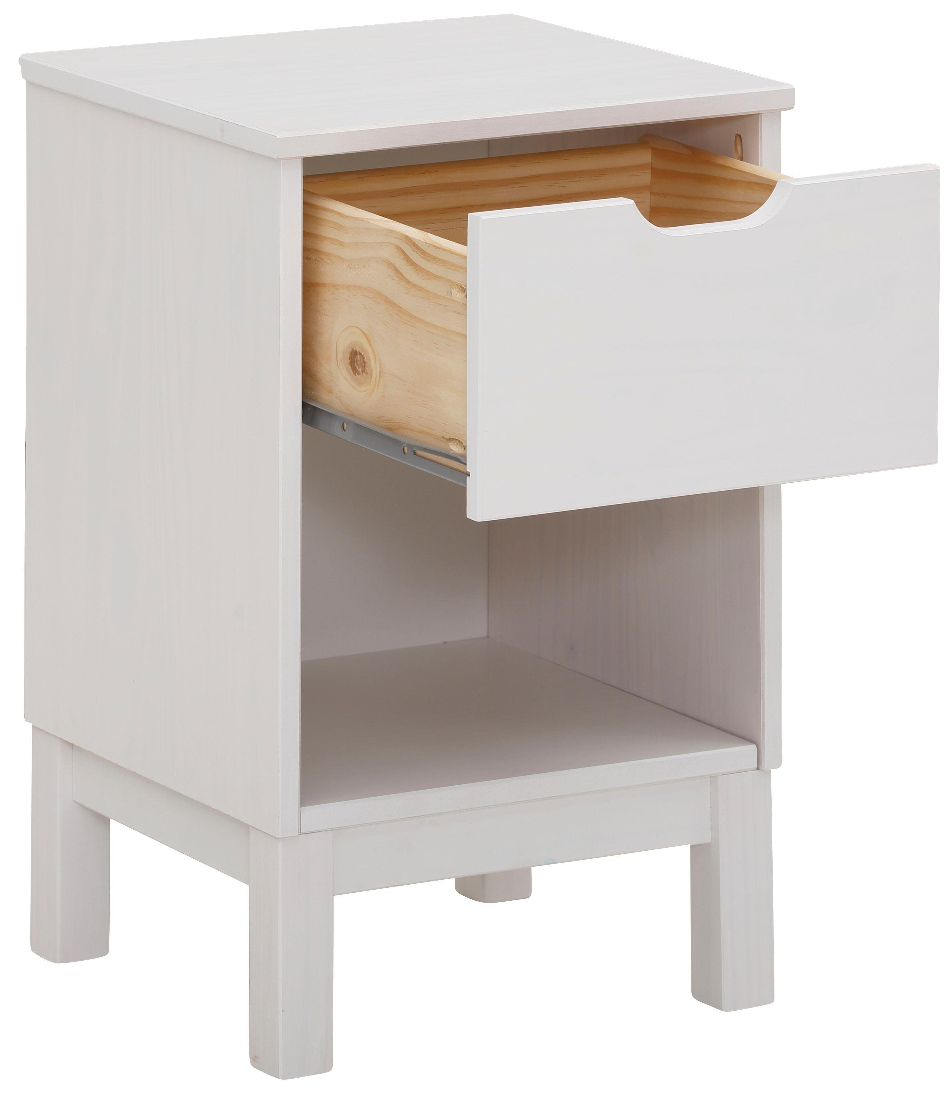 Home affaire Nachtkastje Post massief grenenhout, opbergmogelijkheid door lade, breedte 38 cm
