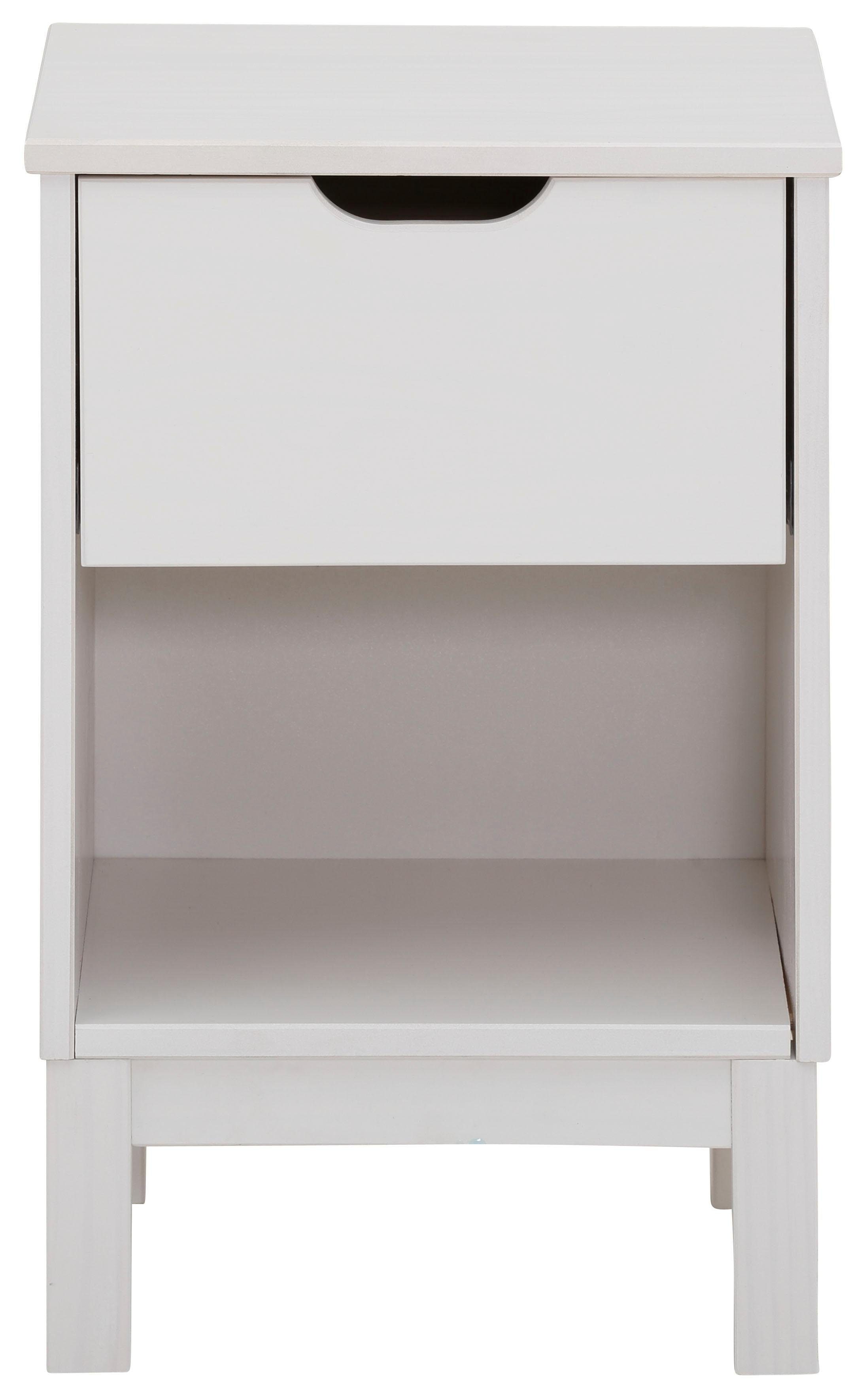 Home affaire Nachtkastje Post massief grenenhout, opbergmogelijkheid door lade, breedte 38 cm
