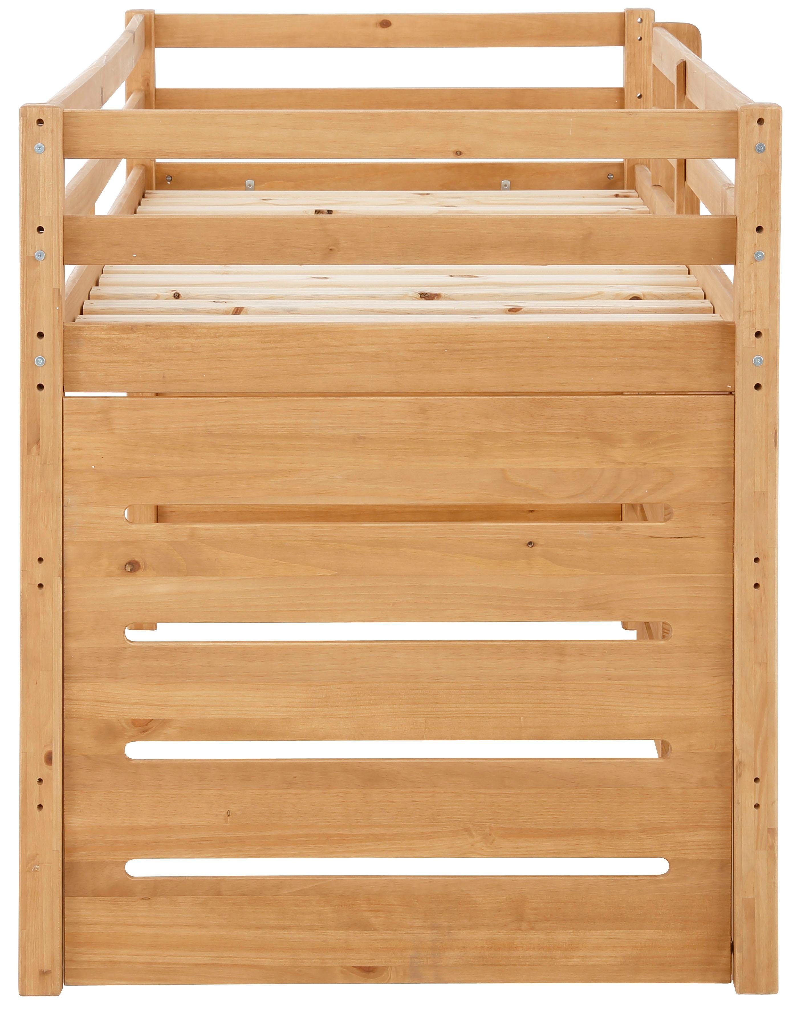 Lüttenhütt Hoogslaper Alpi van grenenhout, inclusief ladder en scherm, breedte buitenkant 103 cm
