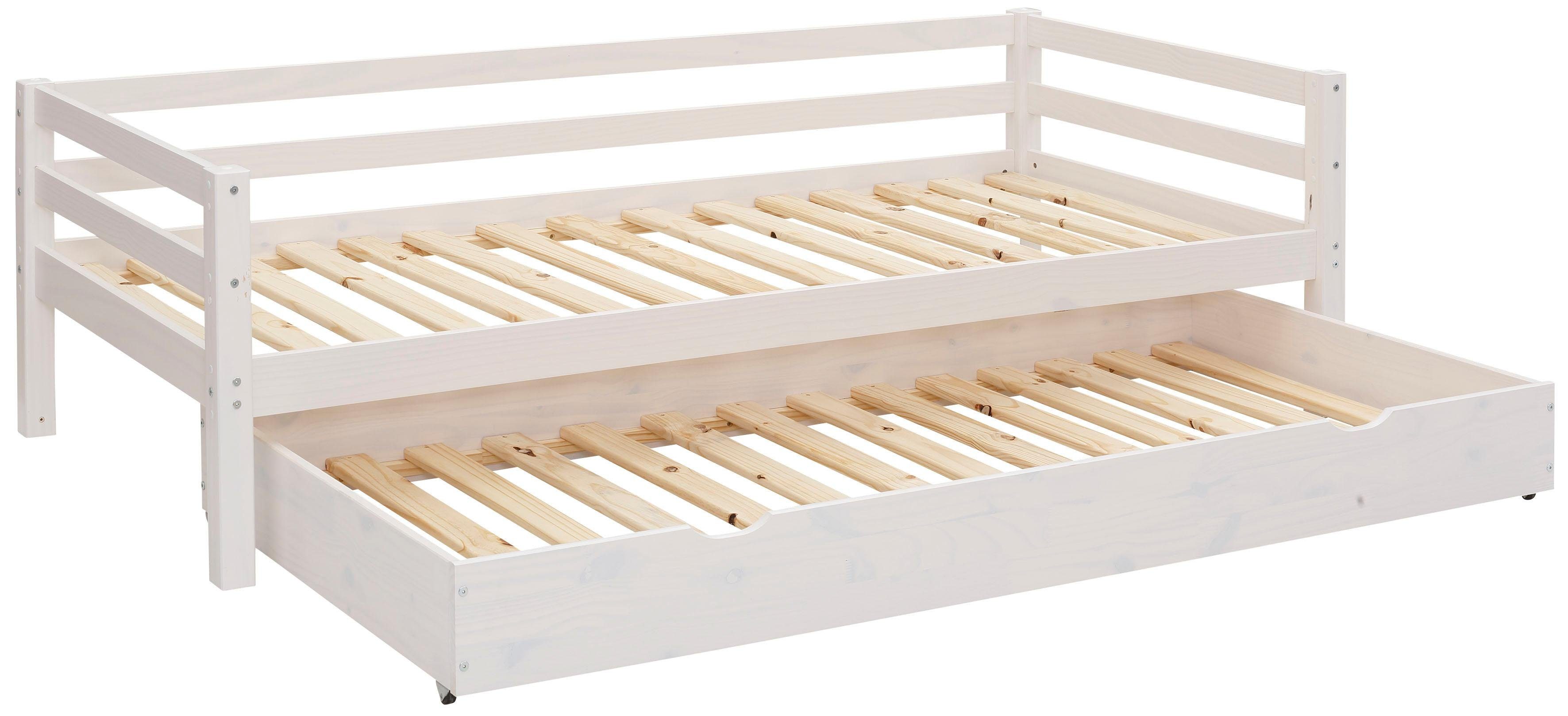 Lüttenhütt Slaapbank Alpi met lade van grenenhout, totale breedte 103 cm, kinderbed (1 stuk)