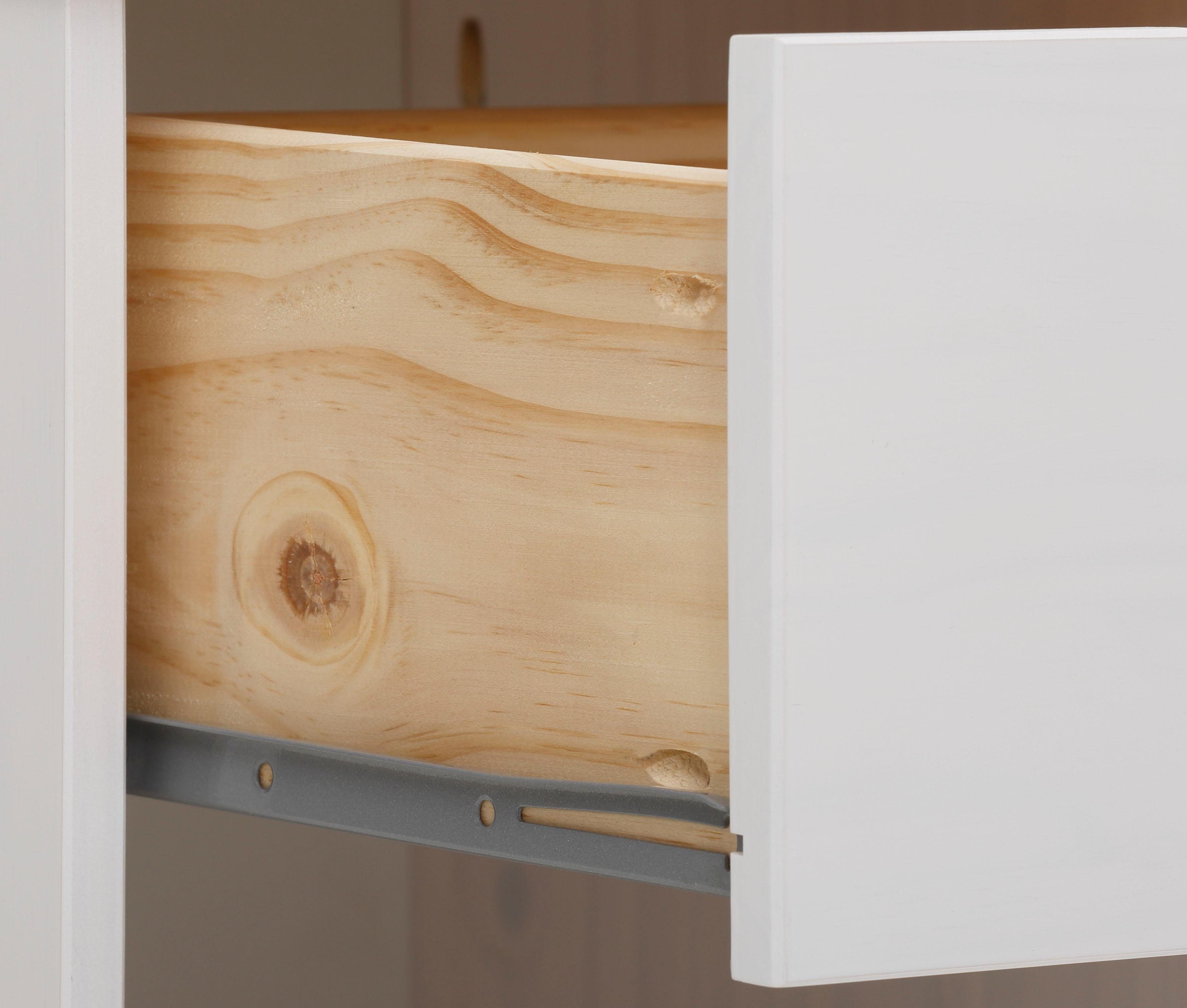 Home affaire Nachtkastje Post massief grenenhout, opbergmogelijkheid door lade, breedte 38 cm
