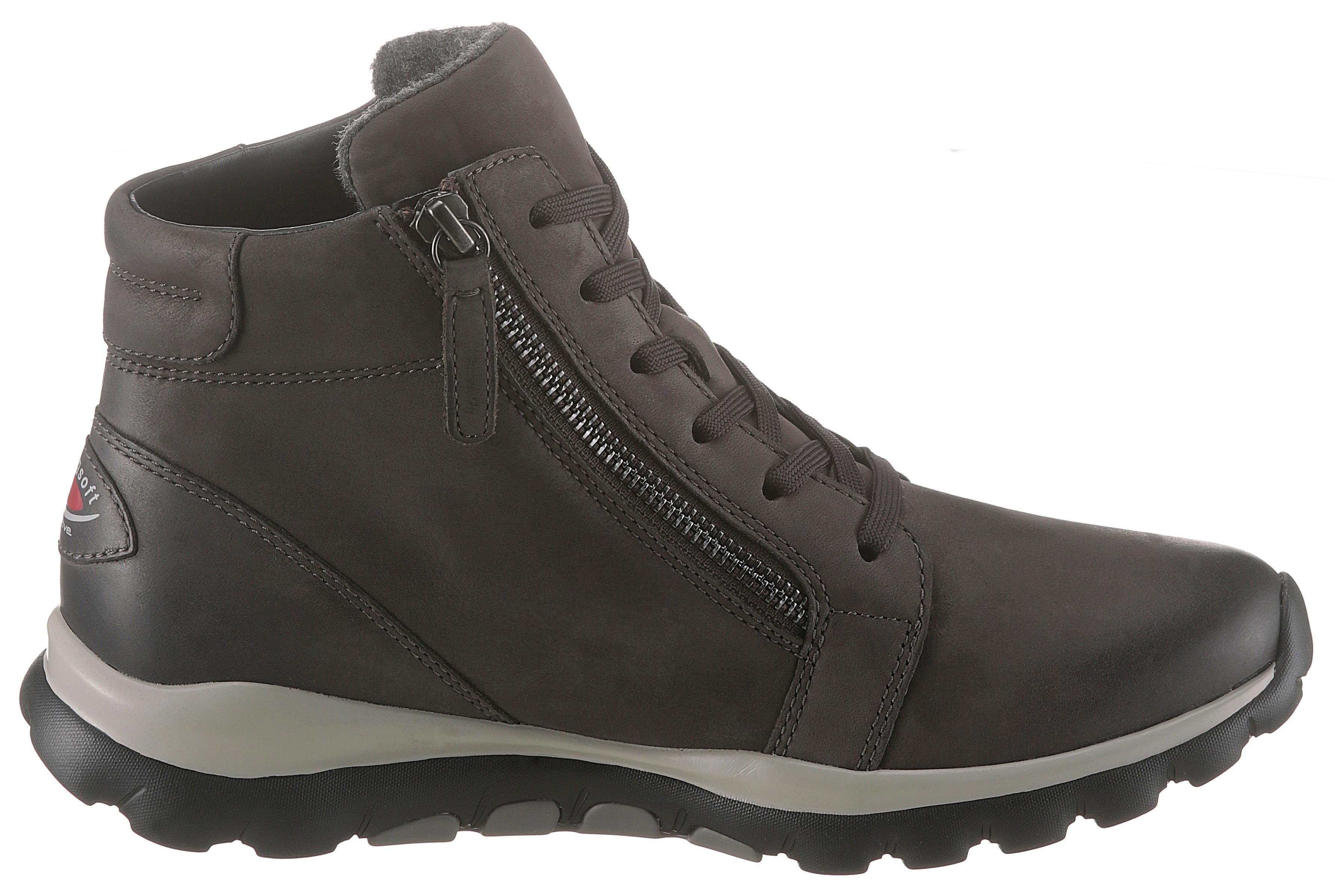 Gabor Rollingsoft Hoge veterschoenen met geprofileerde rubberzool