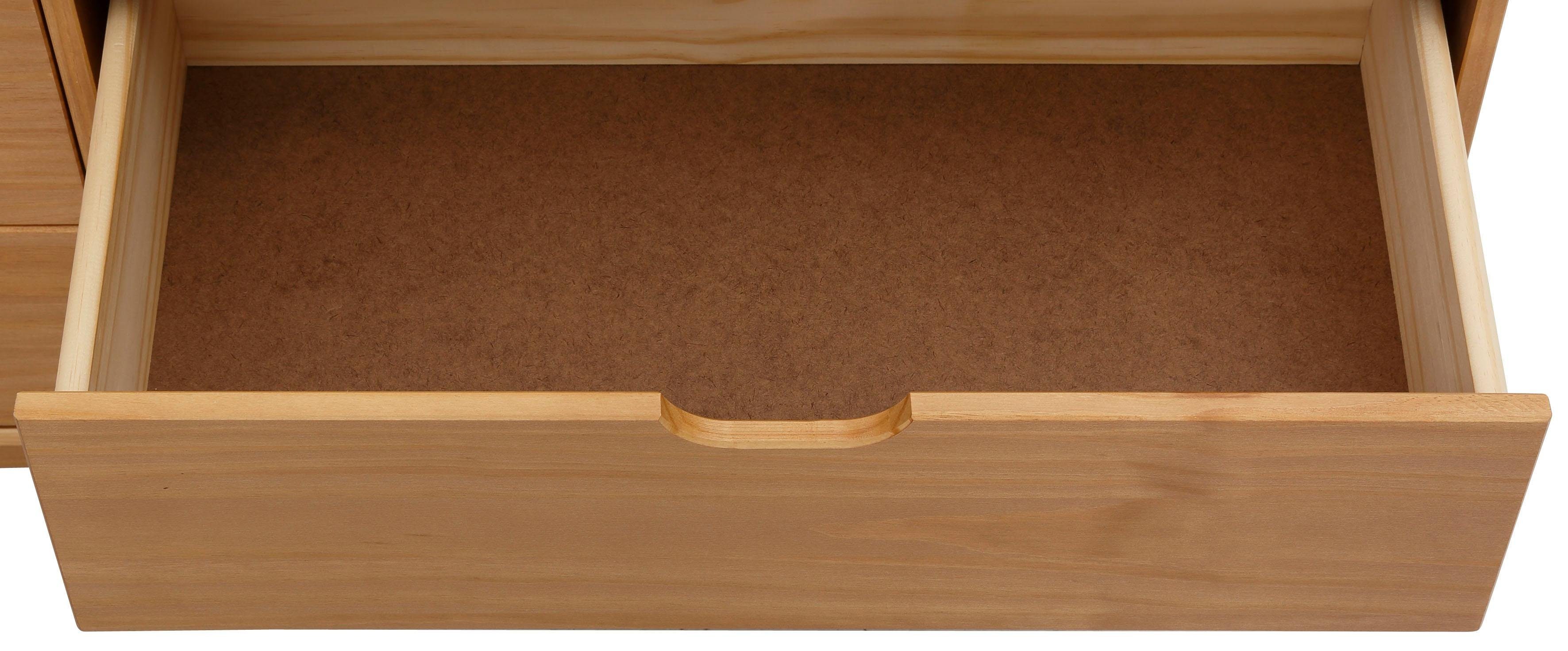 Home affaire Kast Post massief grenenhout, met vele opbergmogelijkheden, breedte 150 cm