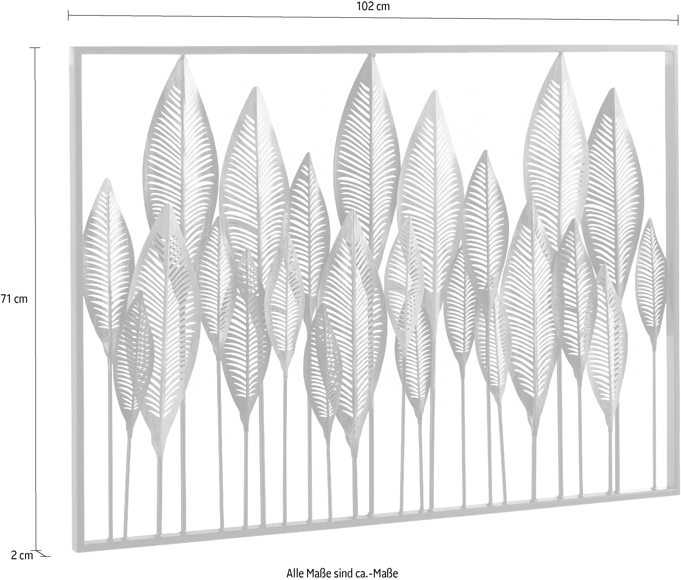 Home affaire Sierobject voor aan de wand Veer Wanddeco, wanddecoratie, van metaal, motief veren, woonkamer