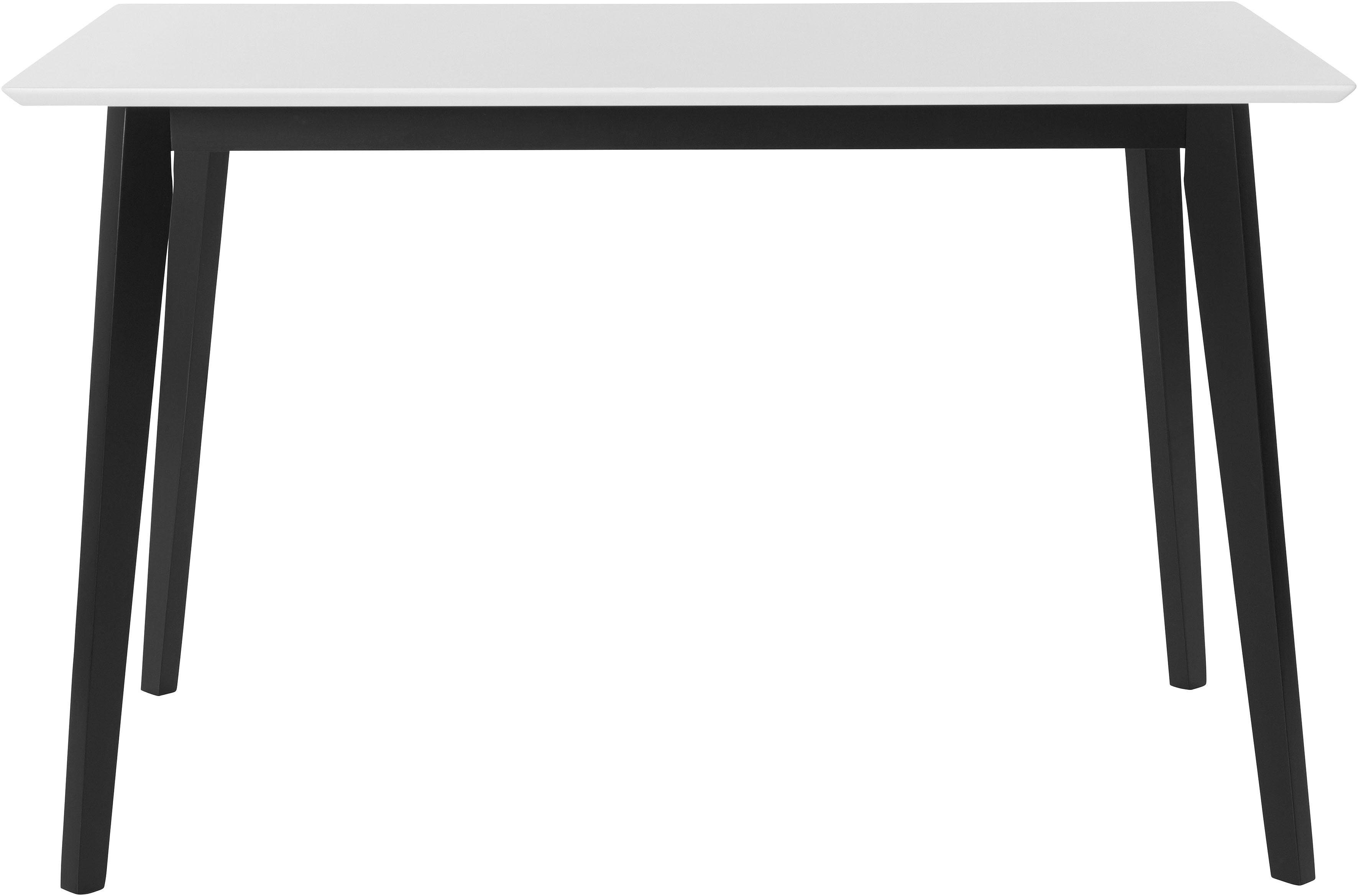 INOSIGN Eettafel Cody met poten van massief hout hoekig mdf-tafelblad, in 2 kleurvarianten