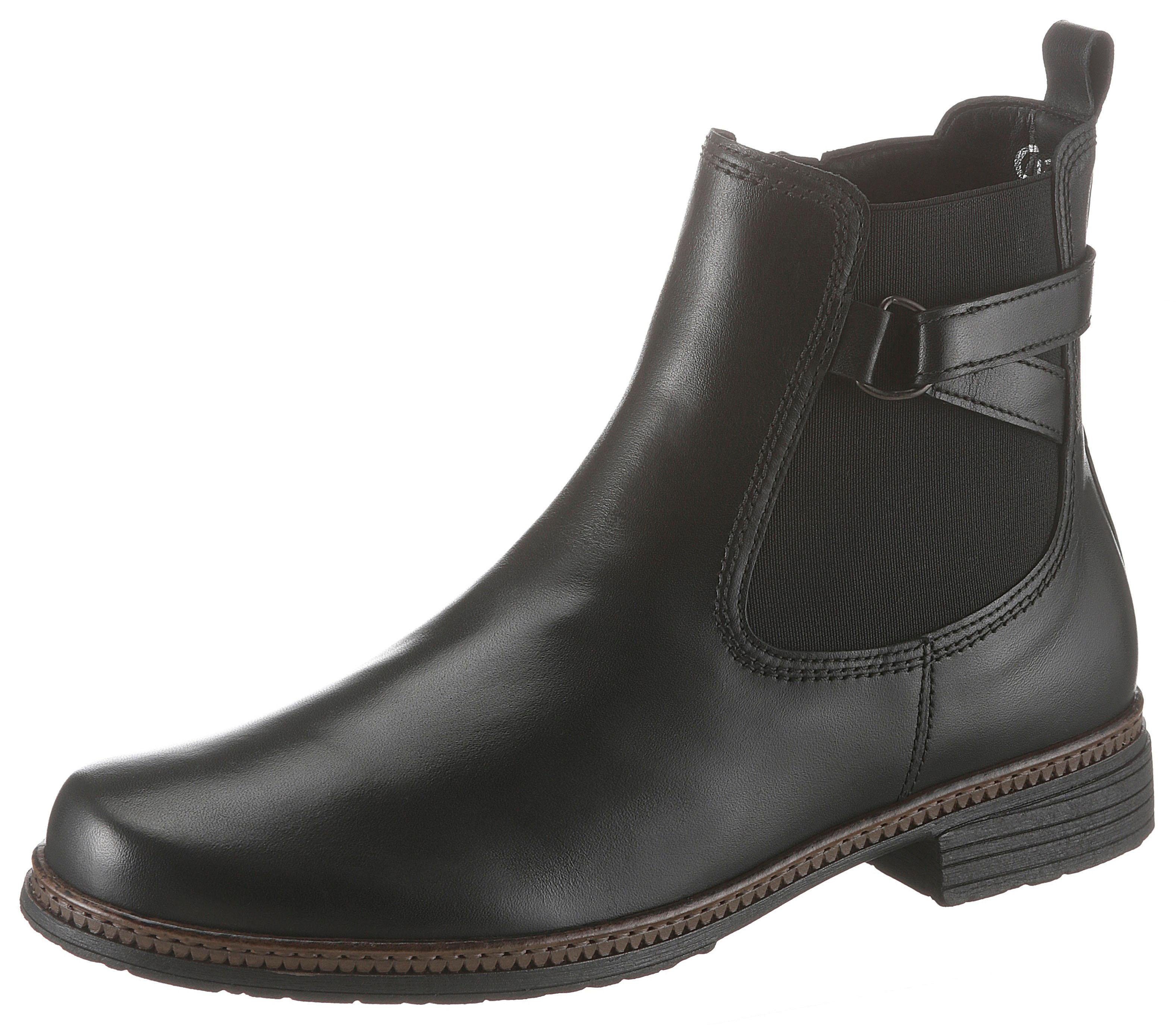 Gabor Chelsea-boots blokhak, laarsjes, businessmode met roze stretchinzet