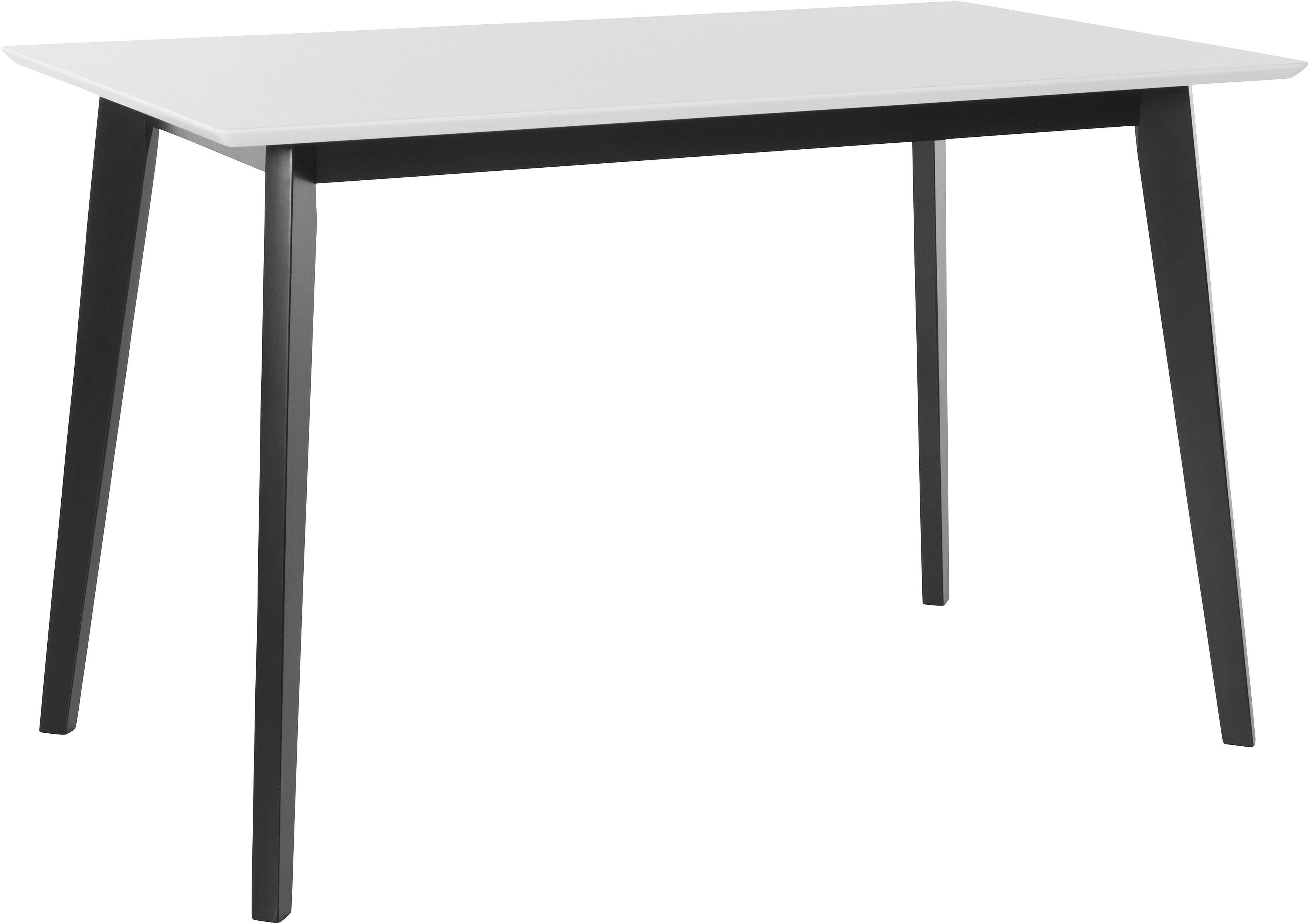 INOSIGN Eettafel Cody met poten van massief hout hoekig mdf-tafelblad, in 2 kleurvarianten