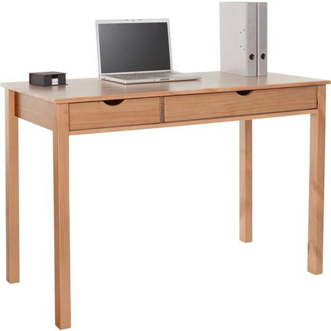 my home Bureau Gava van massief grenenhout, ideaal voor het thuiskantoor, laptoptafel breedte 120 cm
