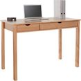 my home bureau gava van massief grenenhout, ideaal voor het thuiskantoor, laptoptafel breedte 120 cm beige