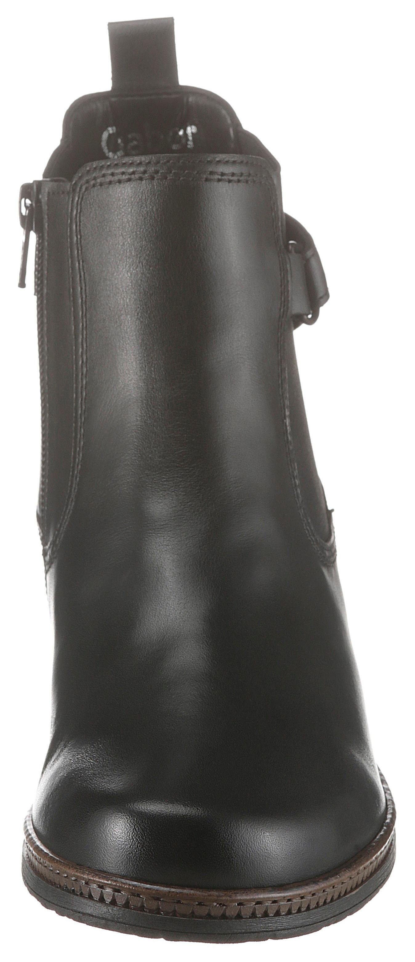 Gabor Chelsea-boots blokhak, enkellaarsje, businessmode met stretch inzet