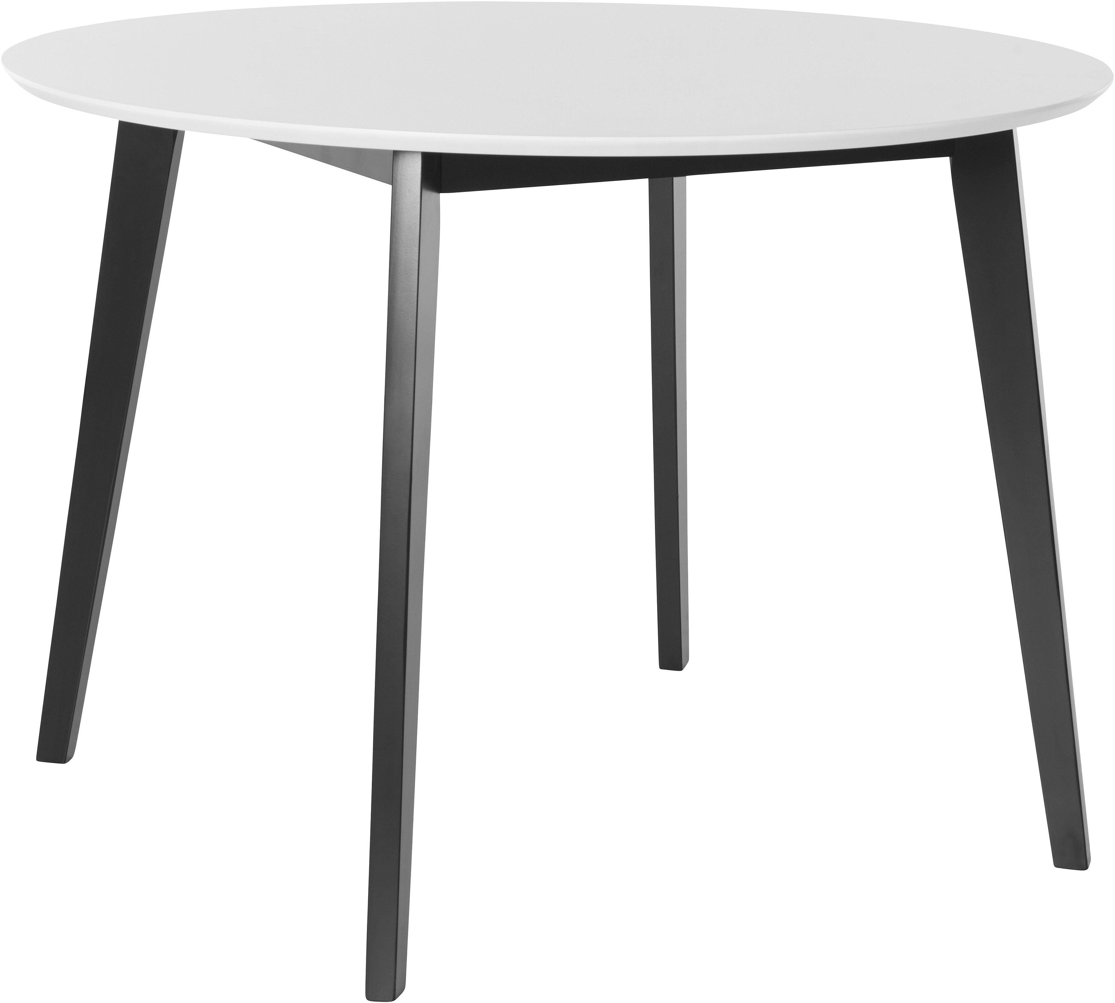 INOSIGN Eettafel Cody, TOPSELLER! Poten van massief hout, rond mdf-tafelblad, in 2 kleurvarianten