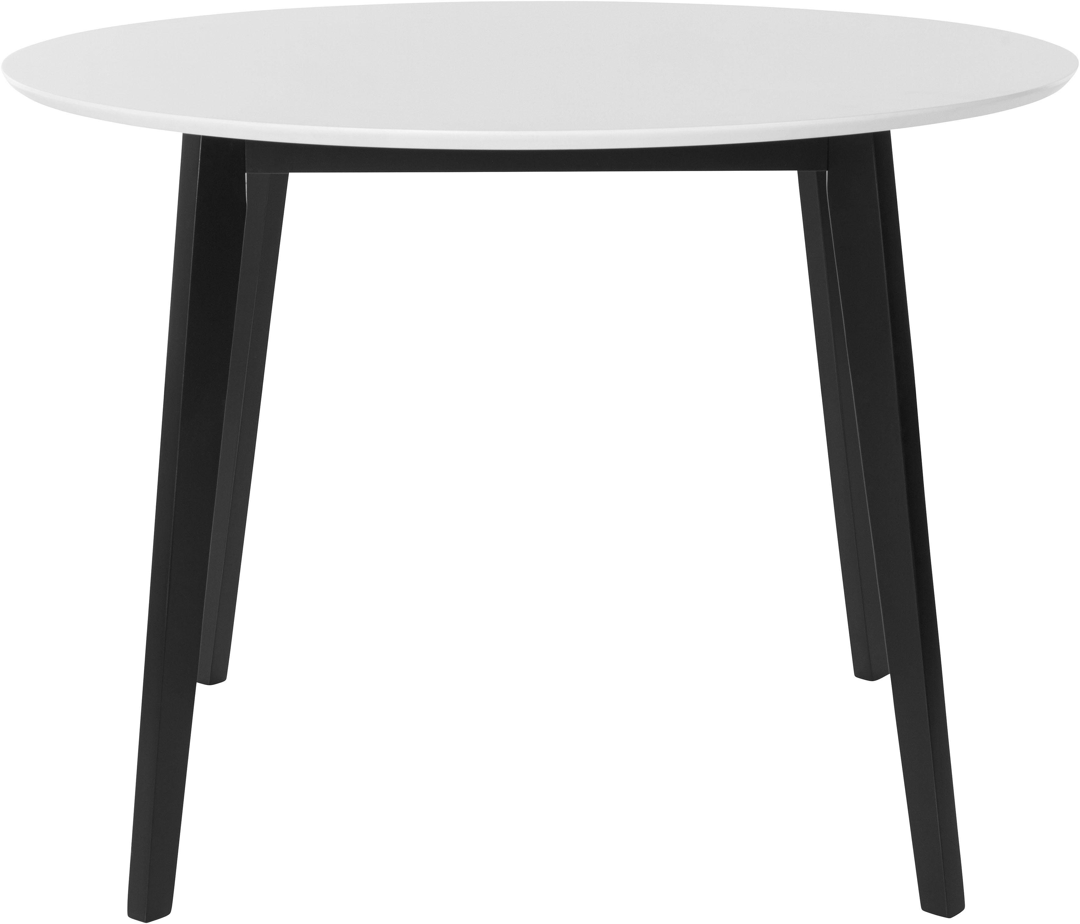 INOSIGN Eettafel Cody, TOPSELLER! Poten van massief hout, rond mdf-tafelblad, in 2 kleurvarianten