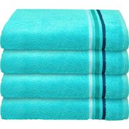 schiesser handdoeken skyline color met weefranden (4 stuks) blauw