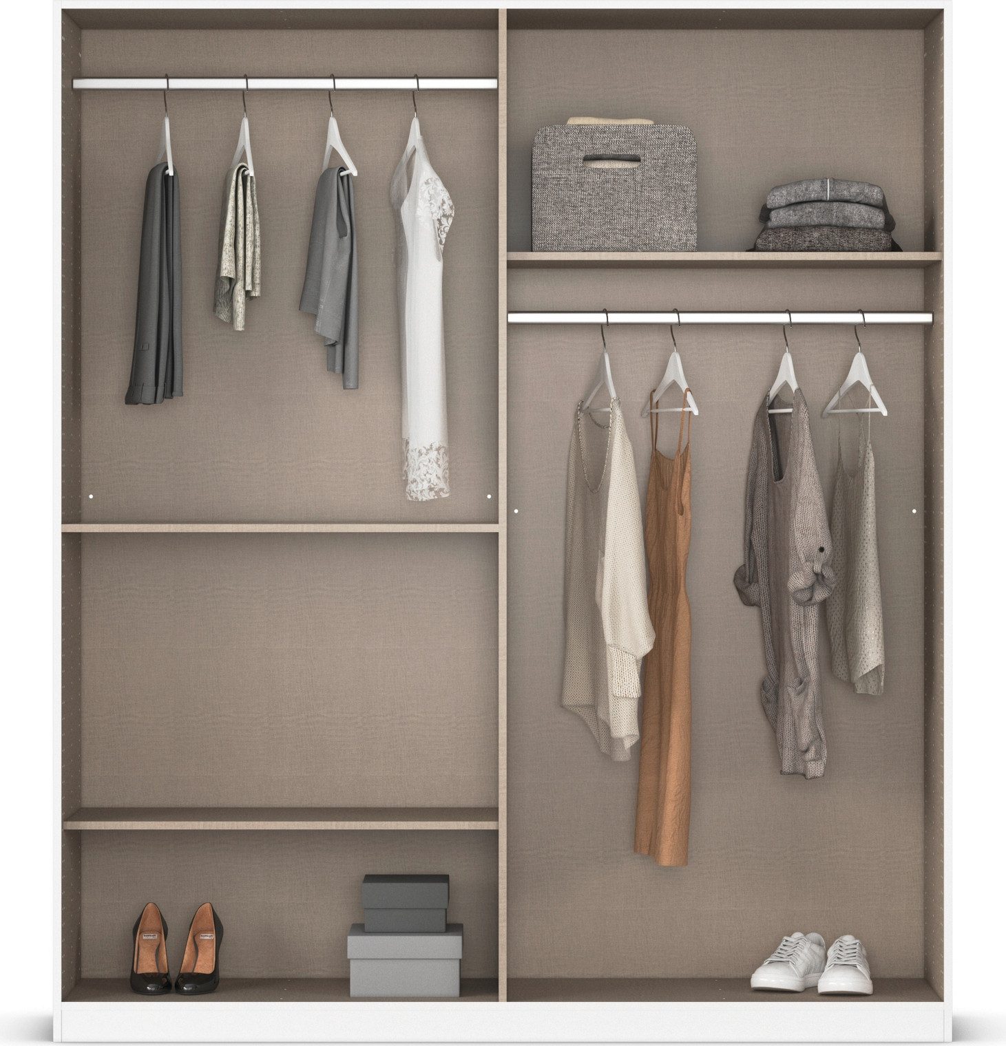 rauch Slaapkamerserie Compleet kamer compleet slaapkamer set (3-delig) MAIKA Kast 3 breedtes, 2 hoogtes, bed 100 cm, nachtkastje MADE IN GERMANY (set, 3-delig)