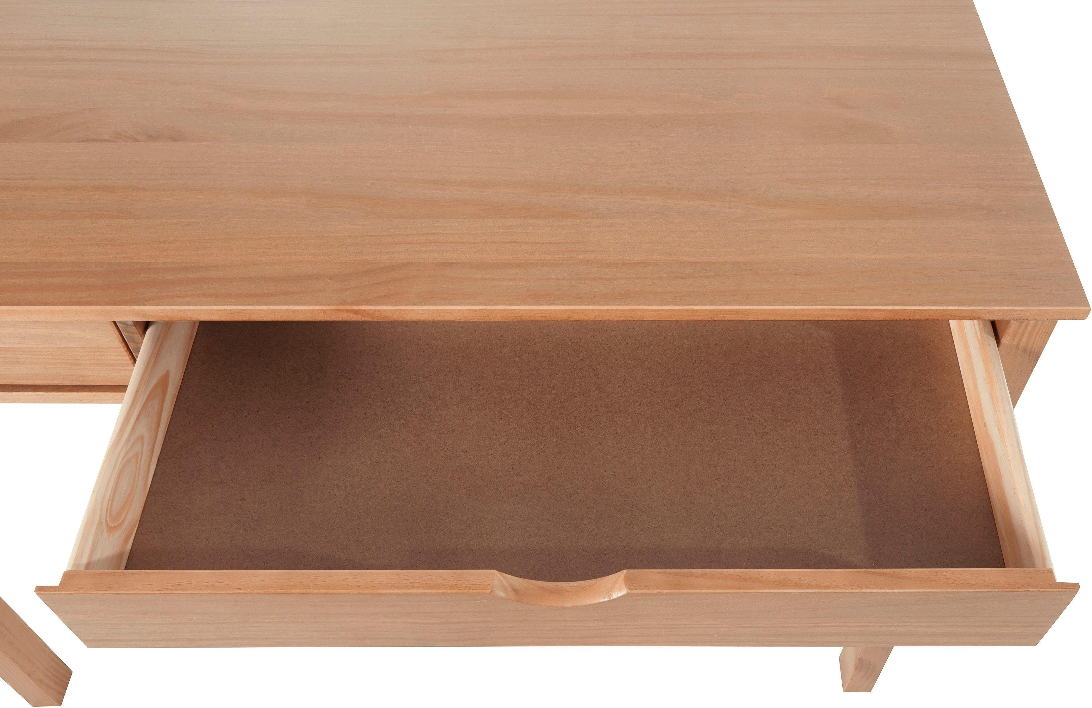 INOSIGN Bureau Gava massief grenenhout, voor het thuiskantoor, laptoptafel breedte 120 cm