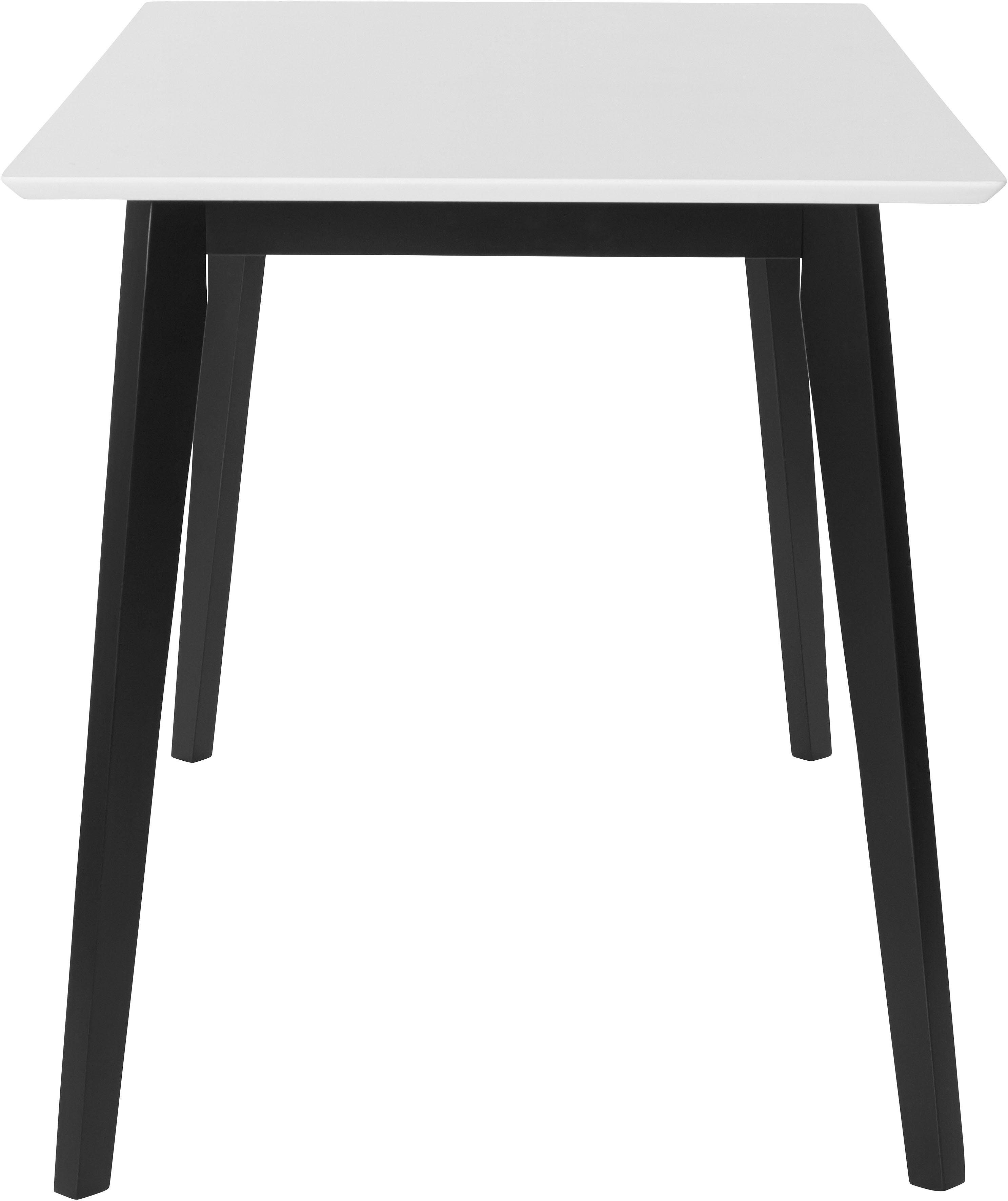 INOSIGN Eettafel Cody met poten van massief hout hoekig mdf-tafelblad, in 2 kleurvarianten