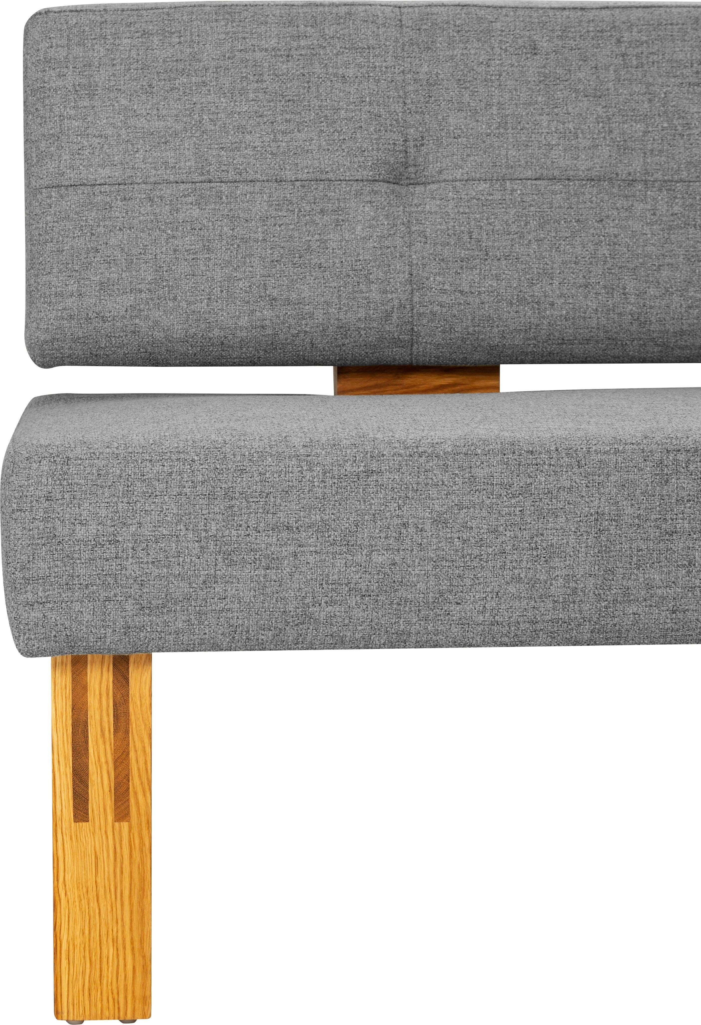 Home affaire Hoekbank Ponza gestoffeerde bank, eetkamerbank met massief houten frame, keukenbank in mooie kleuren, breedte 201x161 cm
