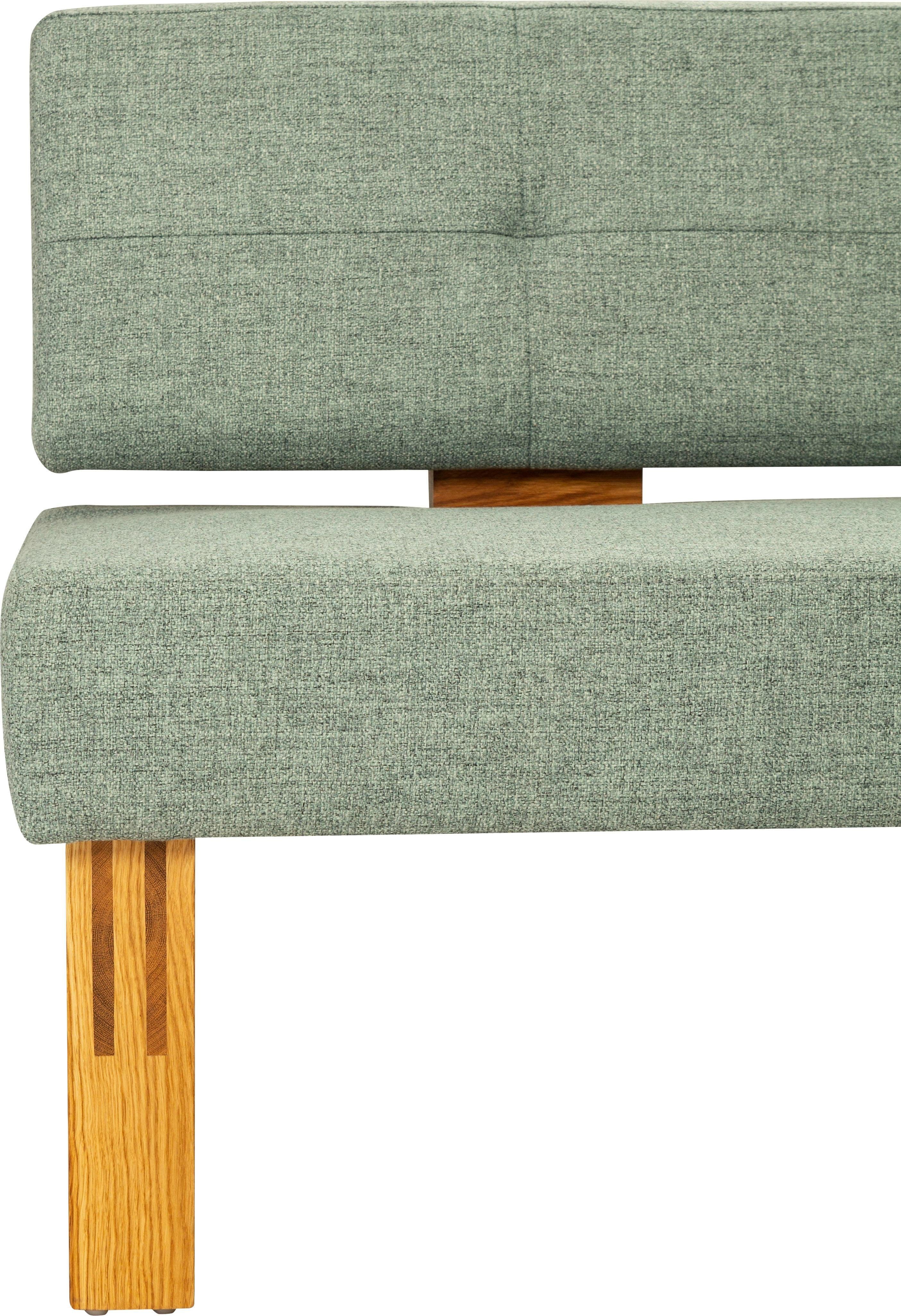 Home affaire Hoekbank Ponza gestoffeerde bank, eetkamerbank met massief houten frame, keukenbank in mooie kleuren, breedte 201x161 cm