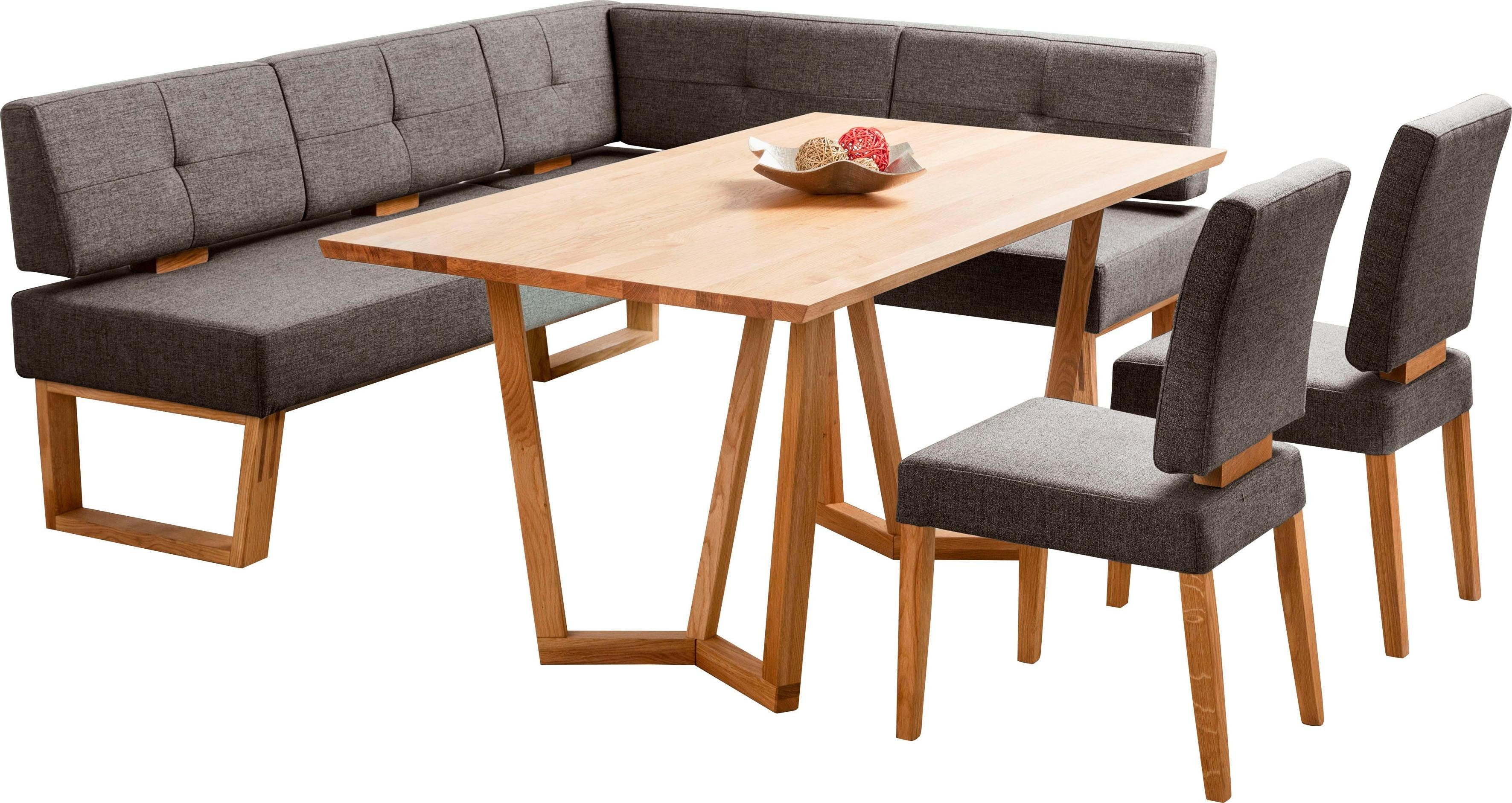 Home affaire Eethoek Ponza hoekbank keuken BESTSELLER Eetkamer zitgroep stoelen tafel en bank comfortabel gepolsterd (set, 4-delig)