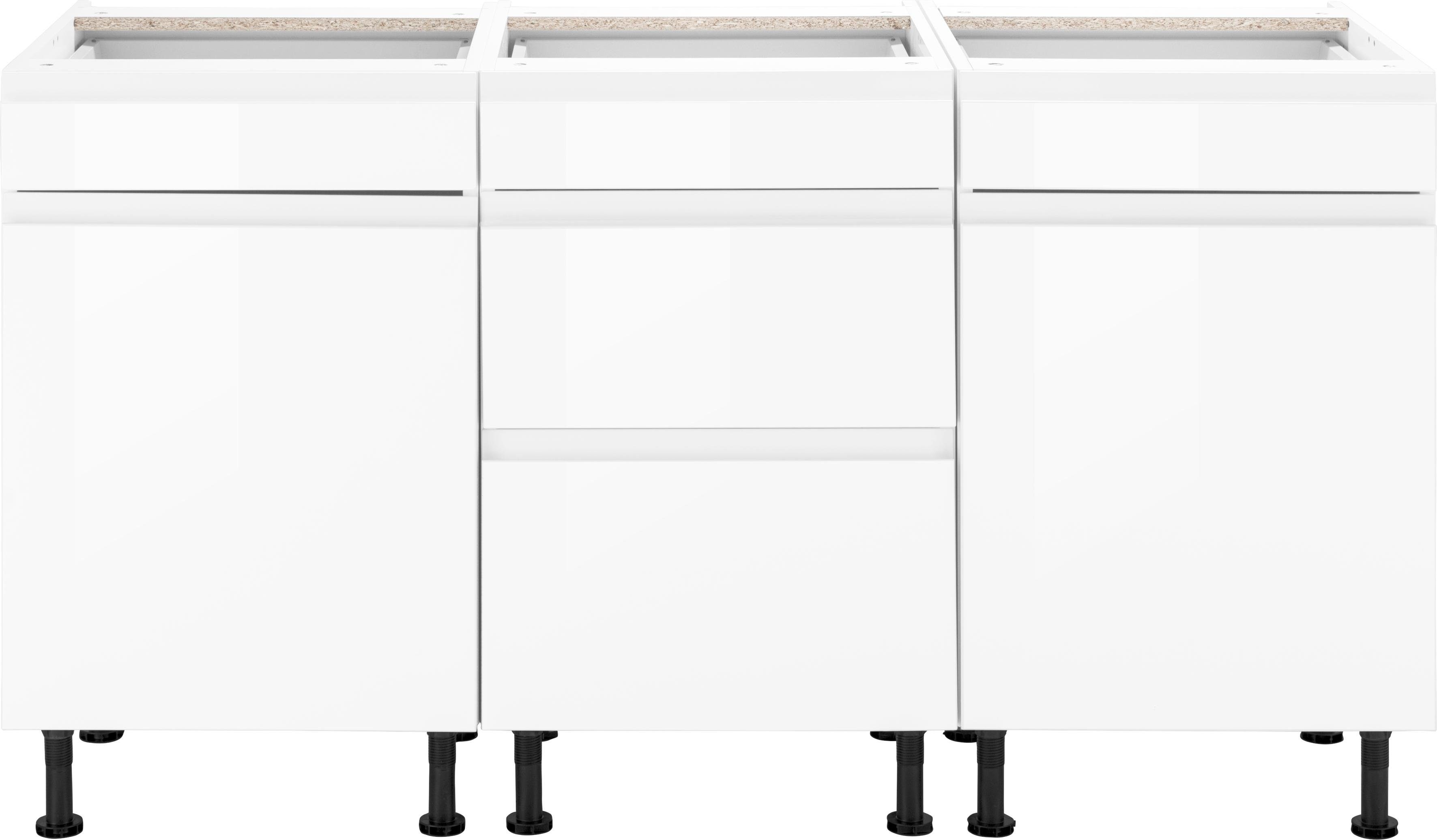 OPTIFIT Onderkast Avio Hoogglansfronten en in hoogte verstelbare poten, breedte 150 cm