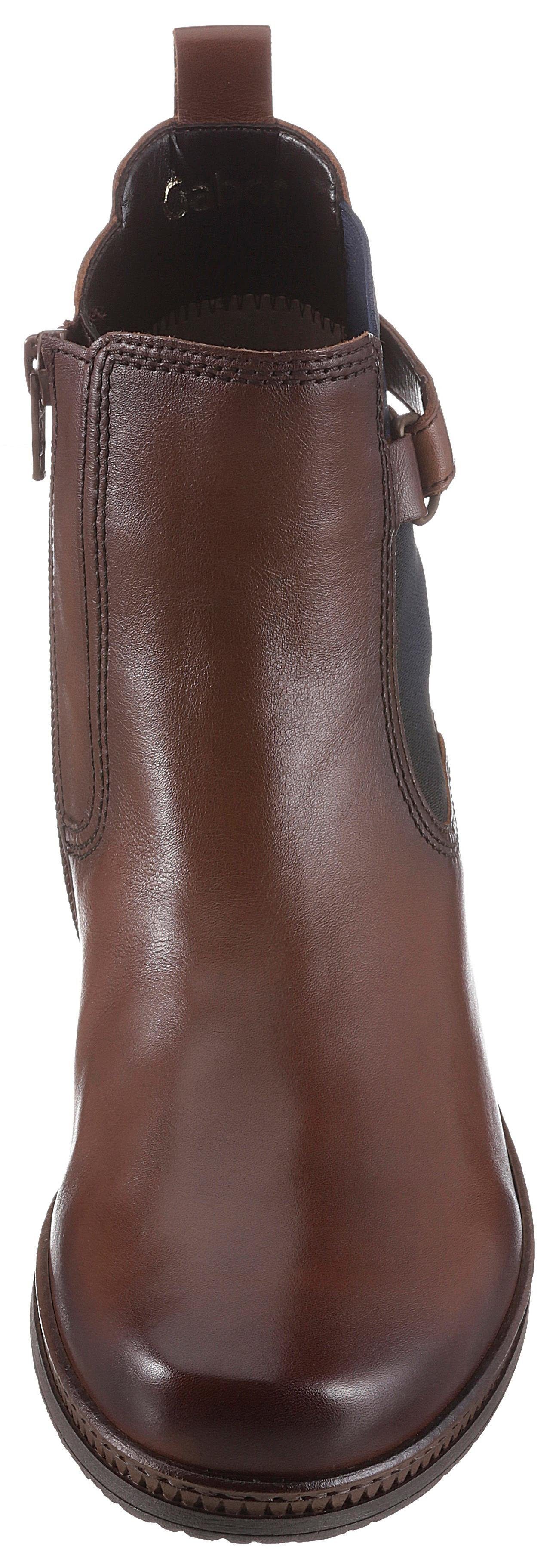 Gabor Chelsea-boots blokhak, enkellaarsje, businessmode met stretch inzet