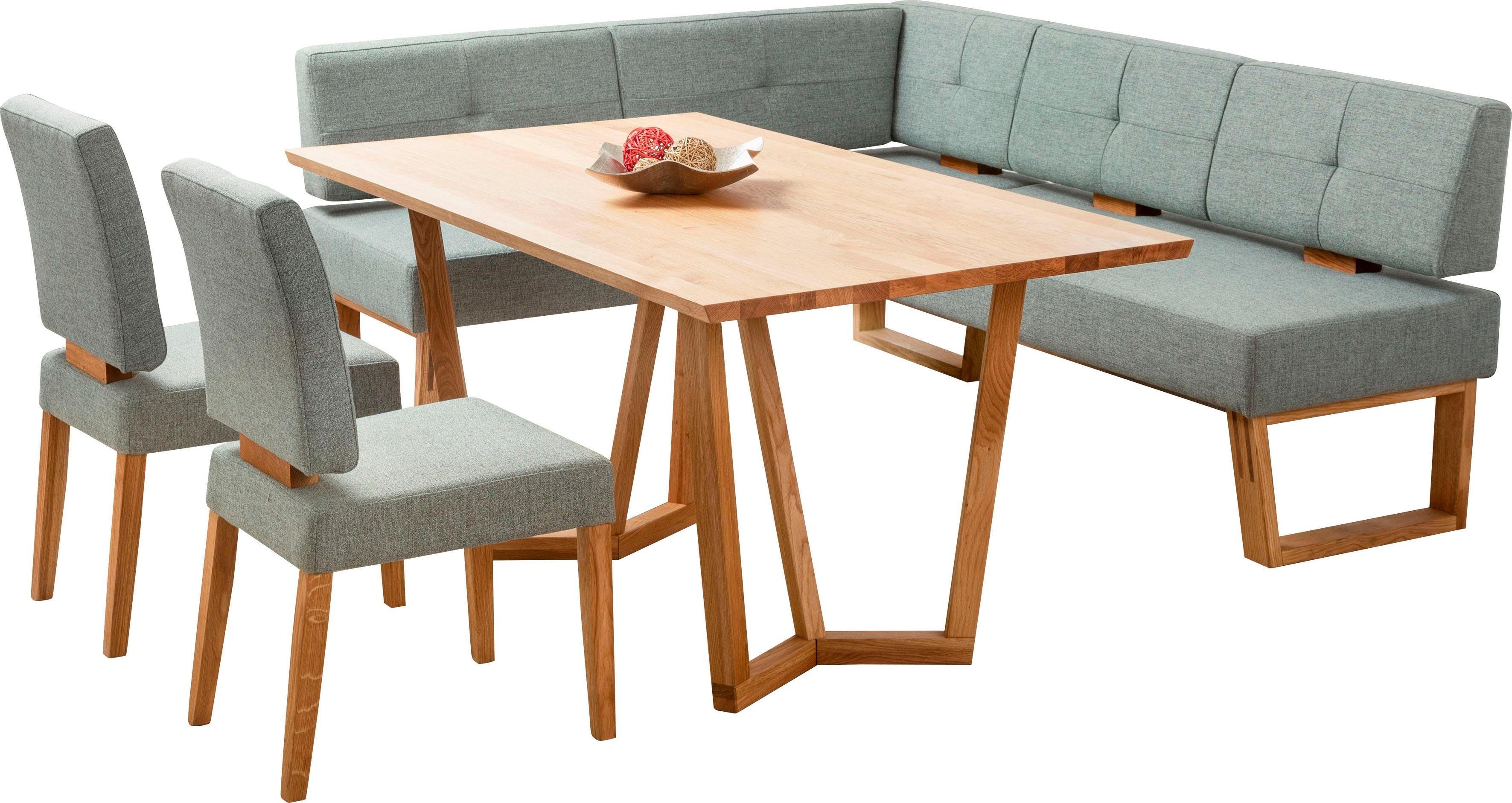 Home affaire Eethoek Ponza hoekbank keuken BESTSELLER Eetkamer zitgroep stoelen tafel en bank comfortabel gepolsterd (set, 4-delig)
