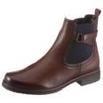 gabor chelsea-boots met brede stretchinzet bruin