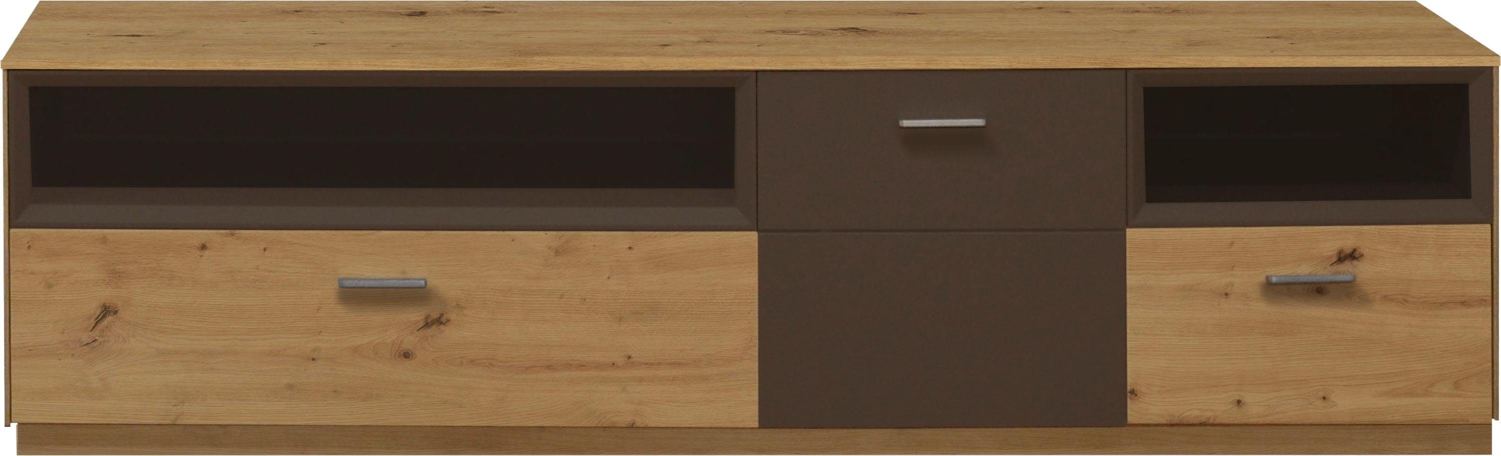 Mäusbacher Tv-meubel FRAME Breedte 197 cm lowboards maat 197x41x54 cm beige