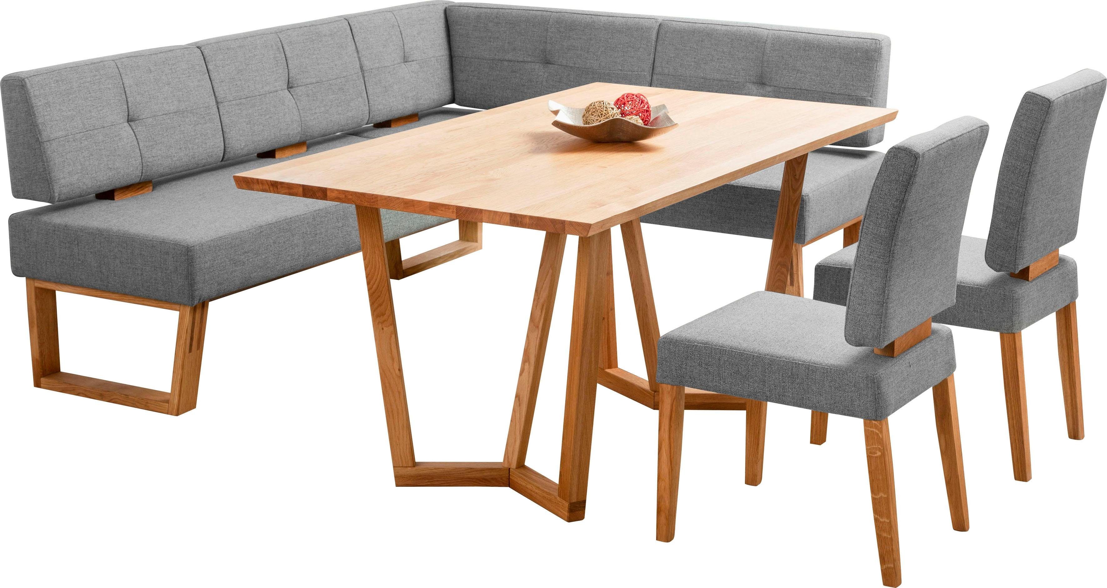 Home affaire Eethoek Ponza hoekbank keuken BESTSELLER Eetkamer zitgroep stoelen tafel en bank comfortabel gepolsterd (set, 4-delig)