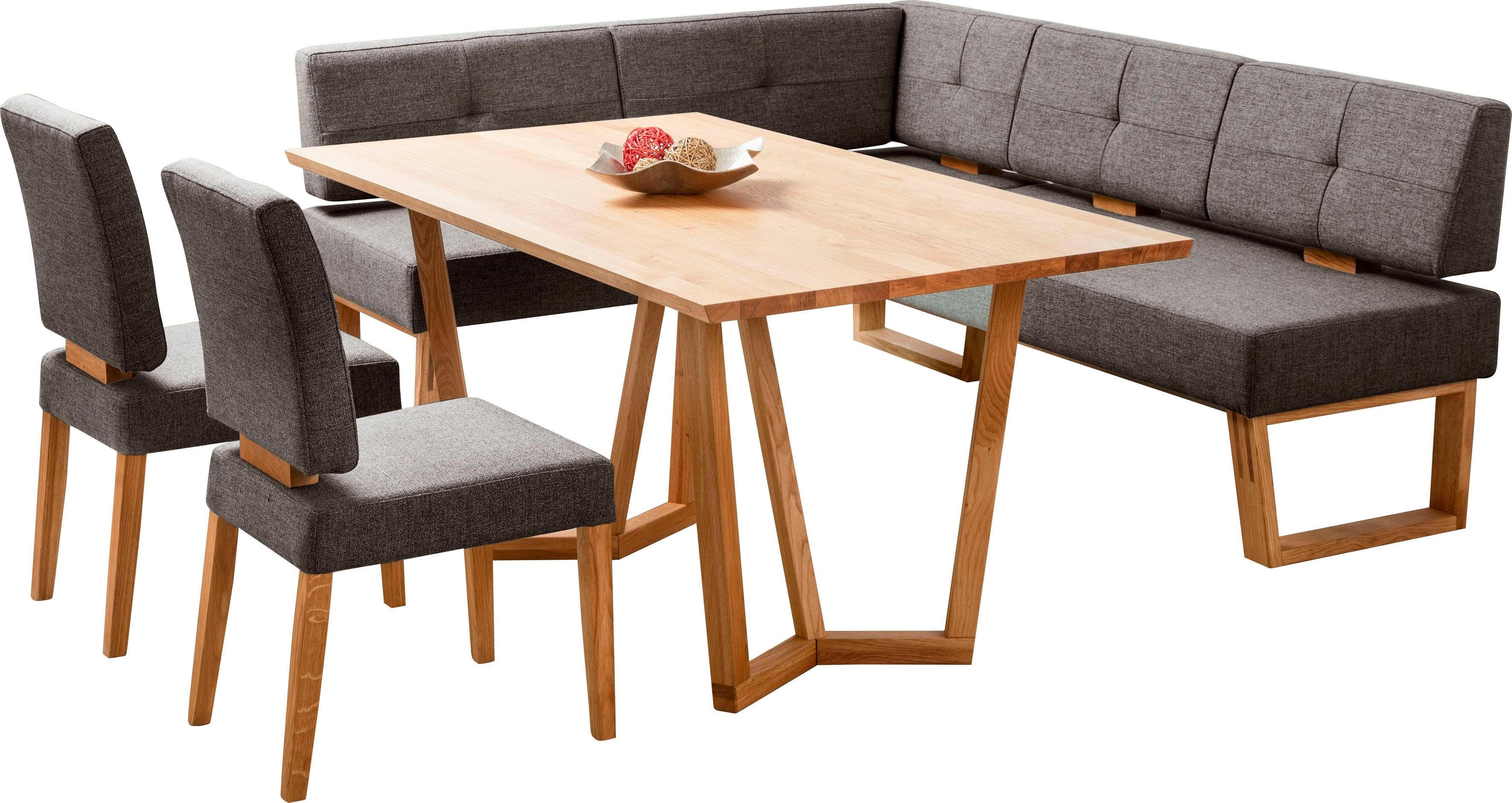 Home affaire Eethoek Ponza hoekbank keuken BESTSELLER Eetkamer zitgroep stoelen tafel en bank comfortabel gepolsterd (set, 4-delig)