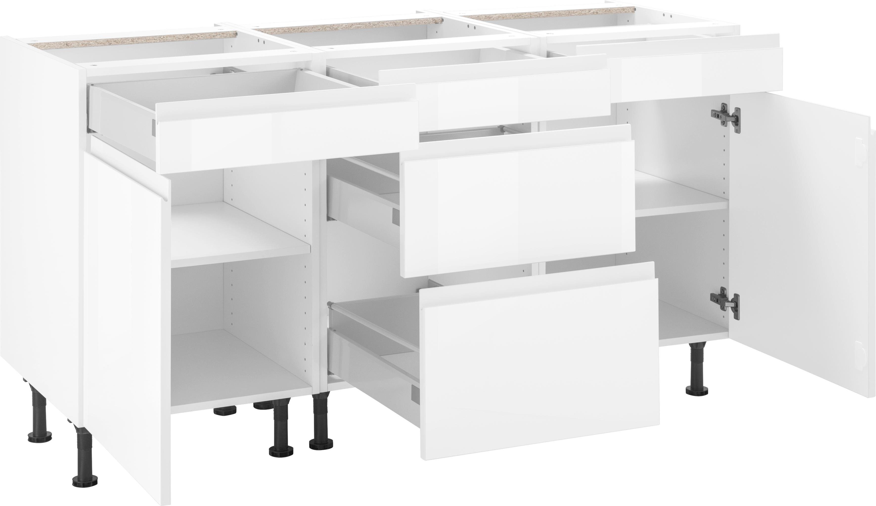 OPTIFIT Onderkast Avio Hoogglansfronten en in hoogte verstelbare poten, breedte 150 cm