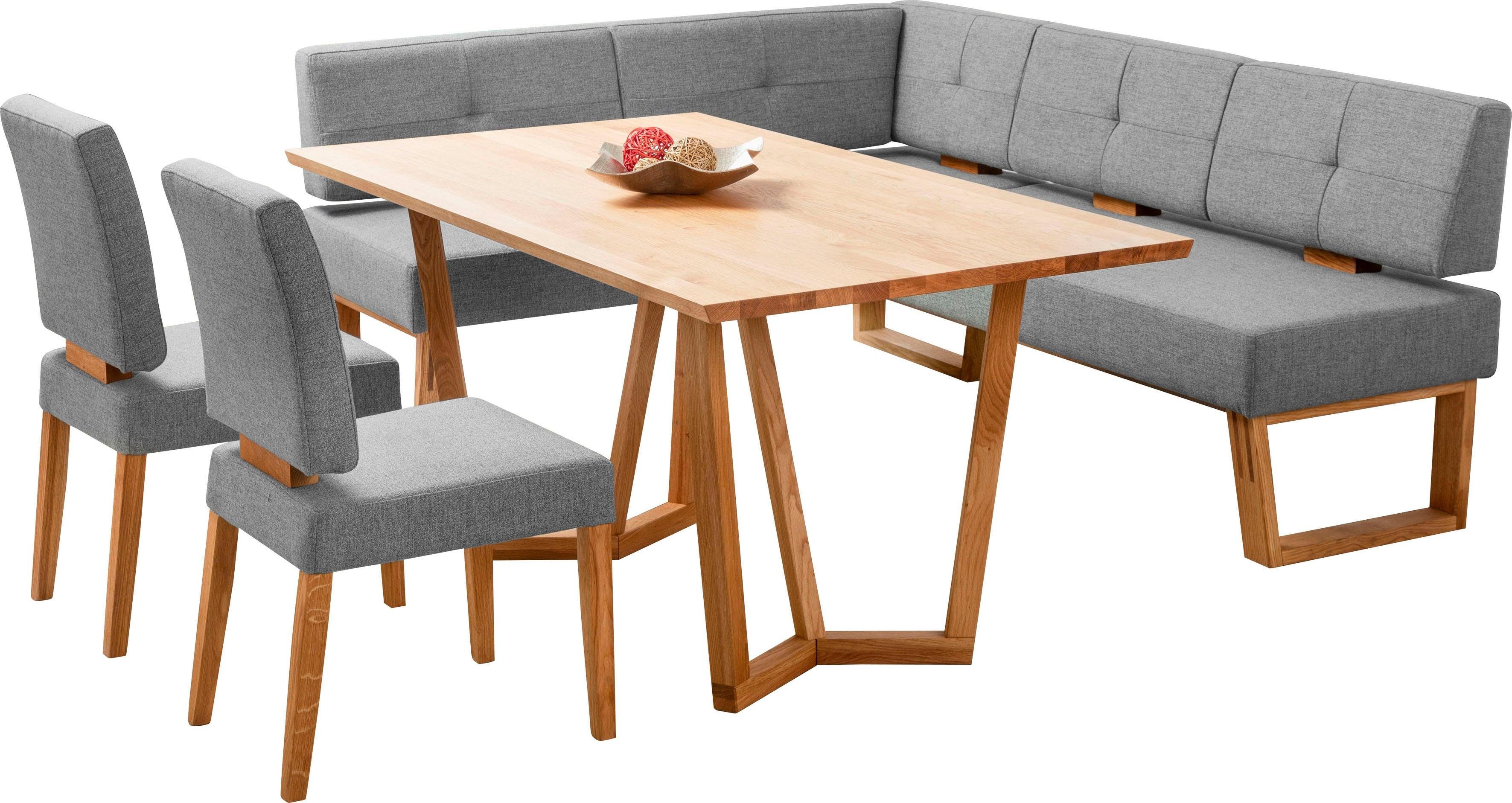 Home affaire Eethoek Ponza hoekbank keuken BESTSELLER Eetkamer zitgroep stoelen tafel en bank comfortabel gepolsterd (set, 4-delig)
