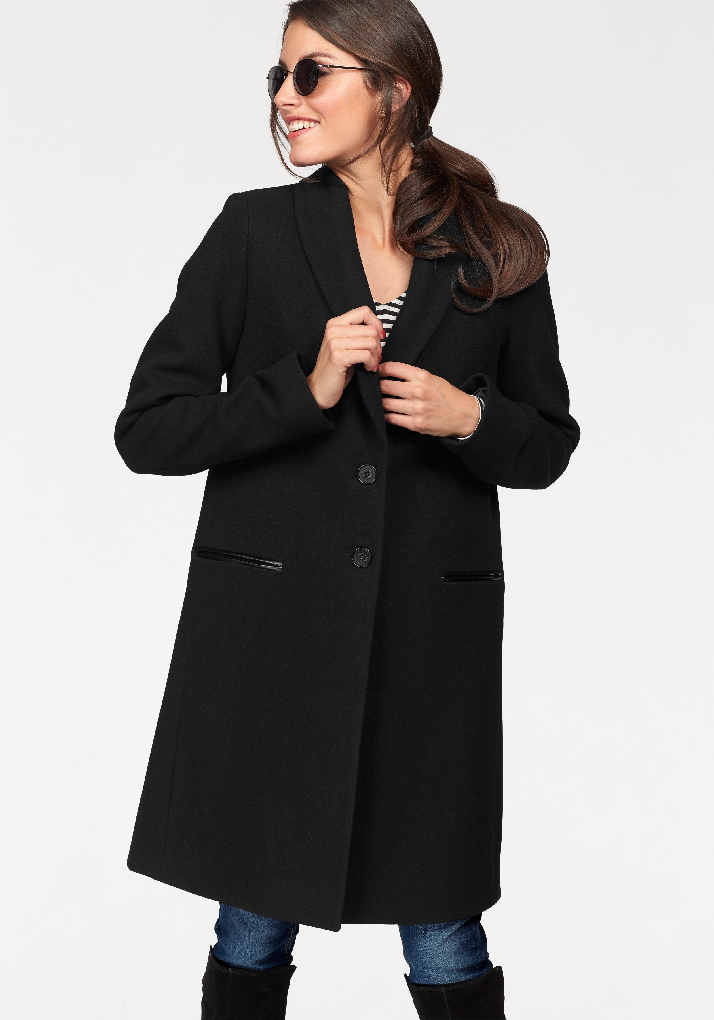 Samengesteld Laag premie Aniston CASUAL Wollen jas met sjaalkraag makkelijk besteld | OTTO