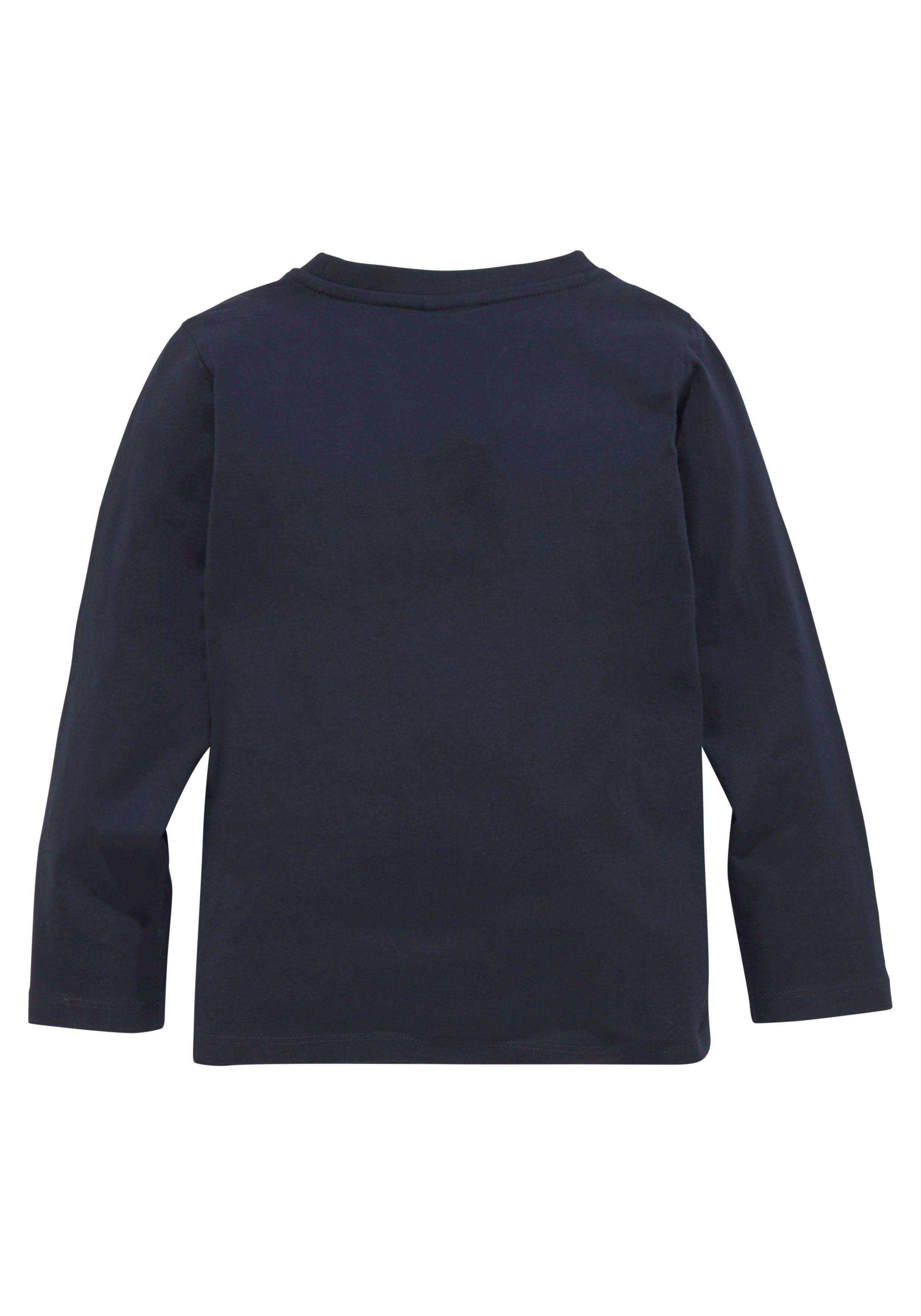 KIDSWORLD Shirt met lange mouwen Hond met graafmachine Lange mouwen, basic pasvorm, met stijlvolle print, ronde hals