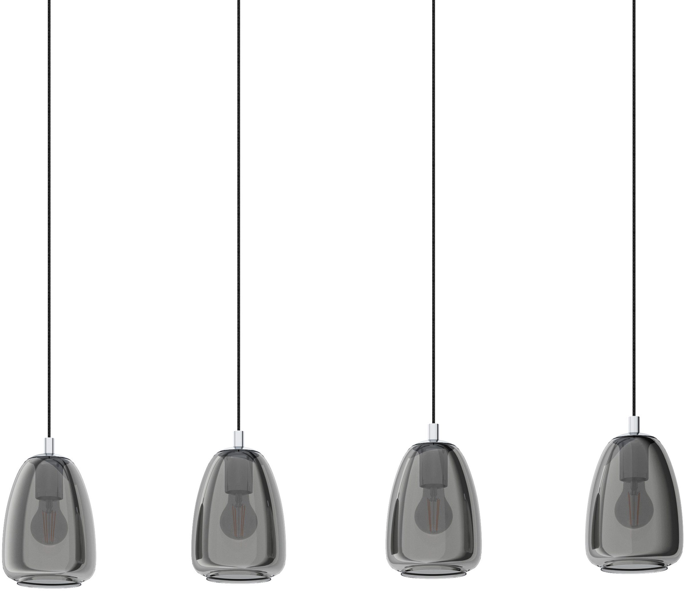 eglo hanglamp alobrase chroom - l108 x h110 x b15cm - hanglamp - eettafel - woonkamer grijs
