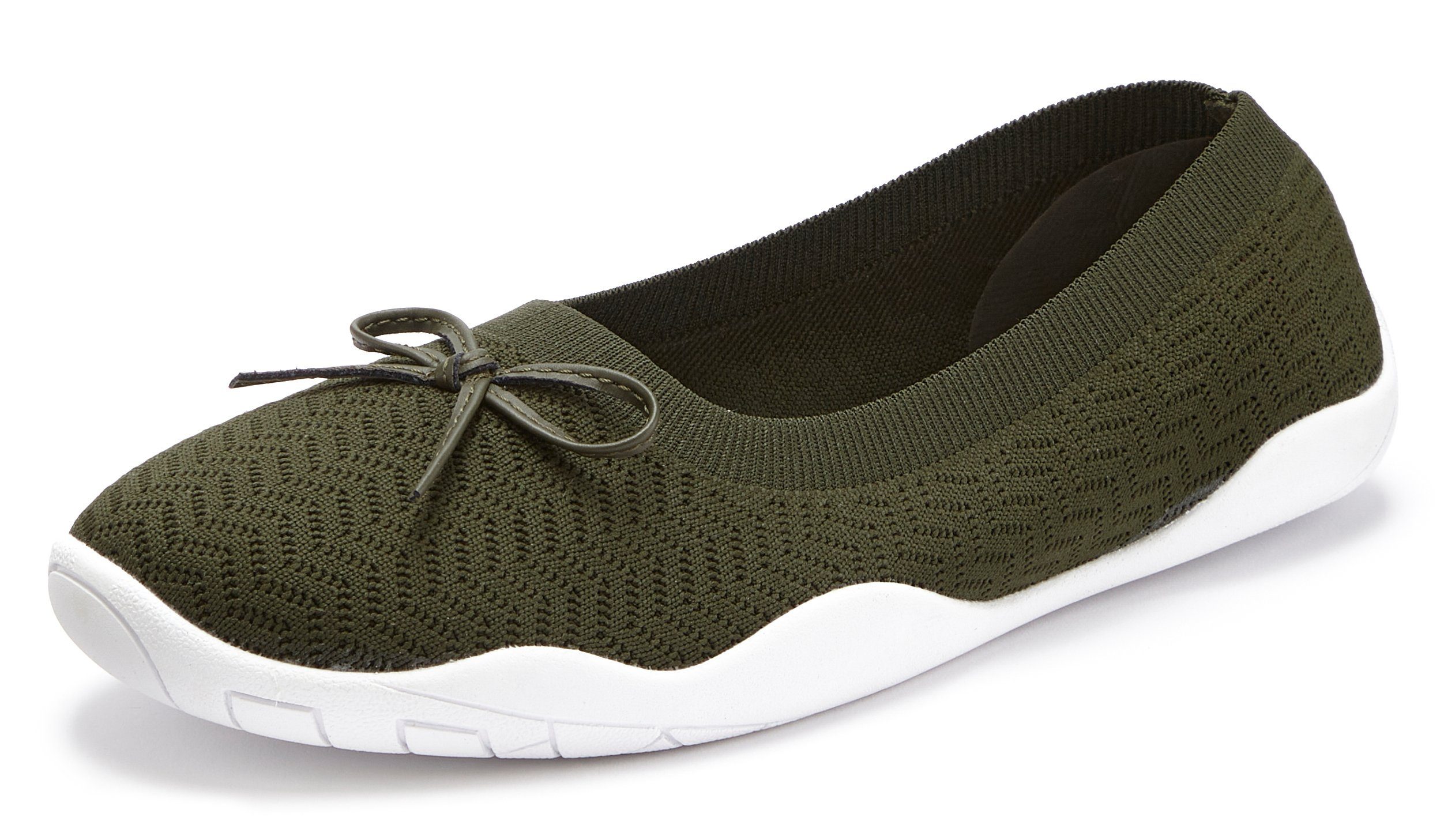 Lascana Sneaker ballerina's Slipper, lage schoen, slip-on sneaker ultralicht VEGAN