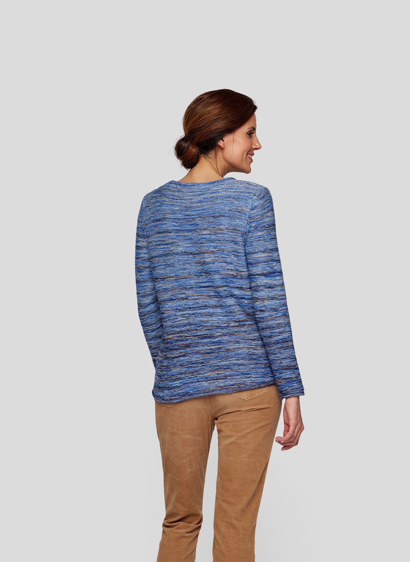 Rabe Gebreide trui in gemêleerde streep-look