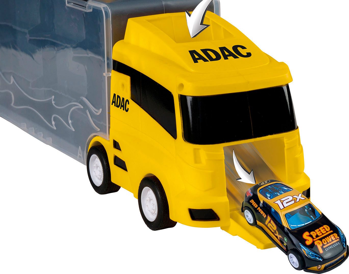 Happy People Speelgoed vrachtwagen ADAC Autotransporter Koffer