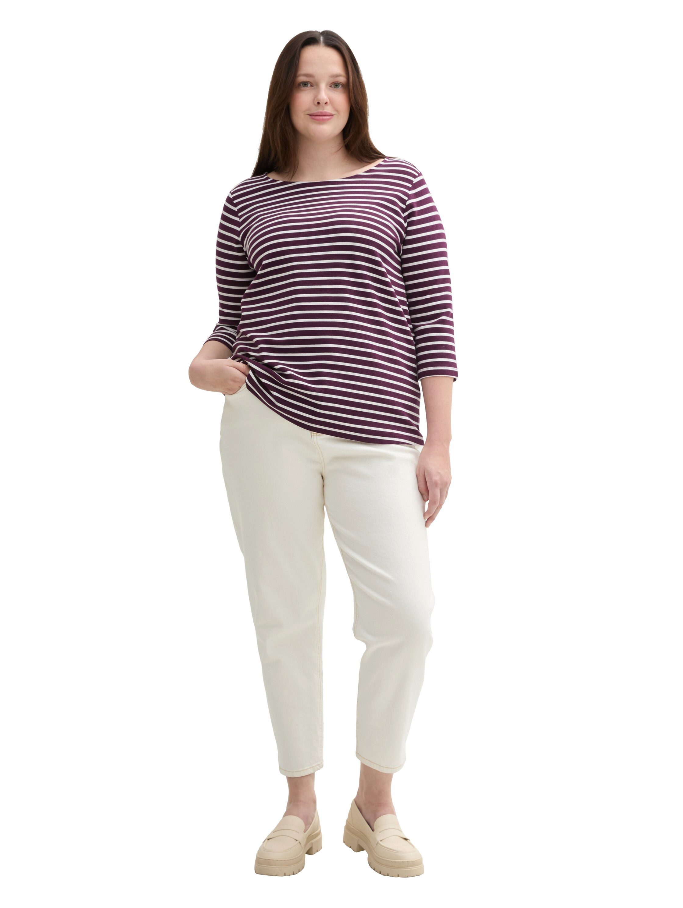 TOM TAILOR MY TRUE ME Shirt met 3/4 mouwen OTTOMA met gestreept patroon