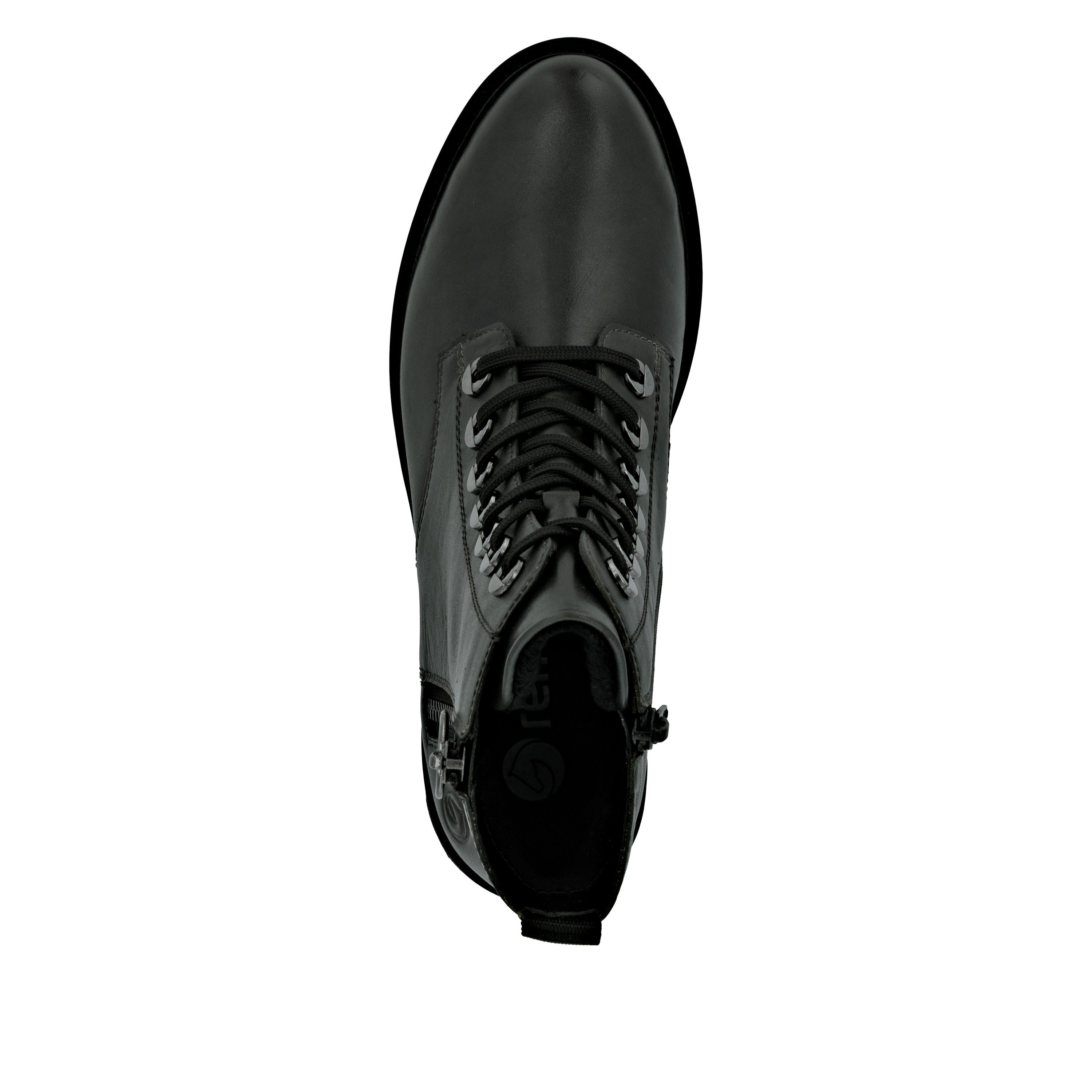 Remonte Veterlaarsjes blokhak, laarsjes, veterschoenen, flats in used look
