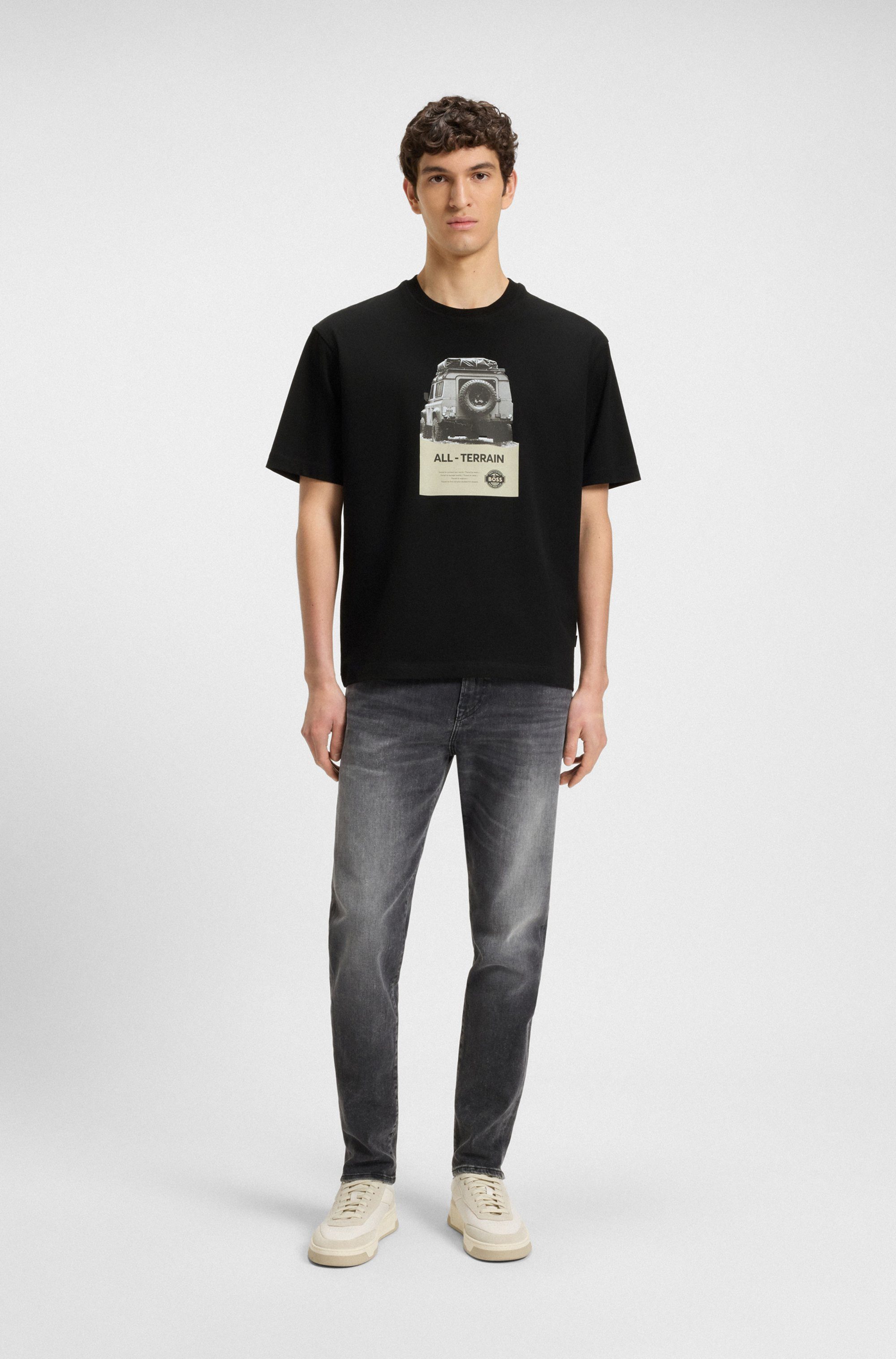 Boss Orange T-shirt Te Wagon with cool photo print