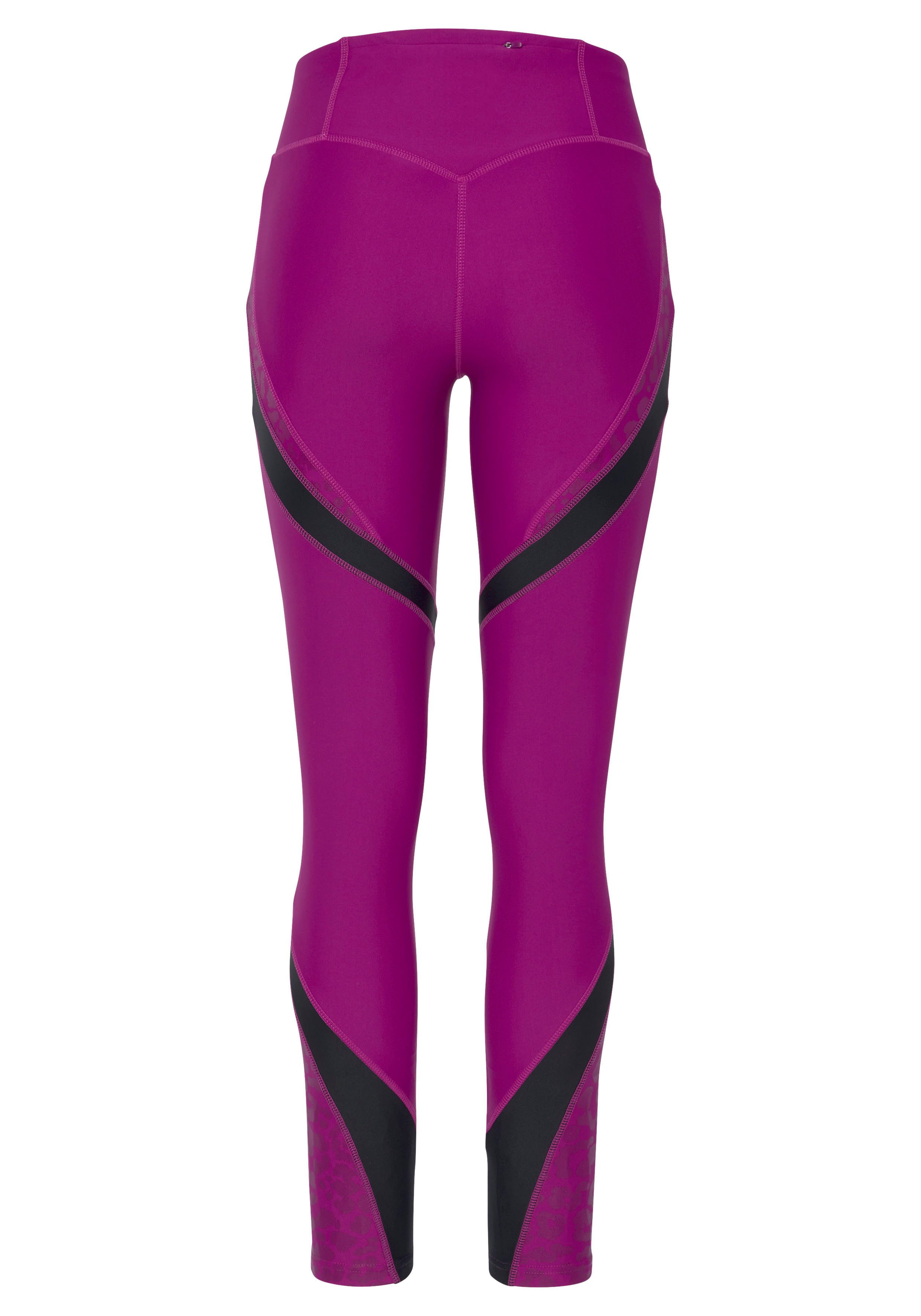 active by Lascana Legging met leo- en kleurinzetstukken