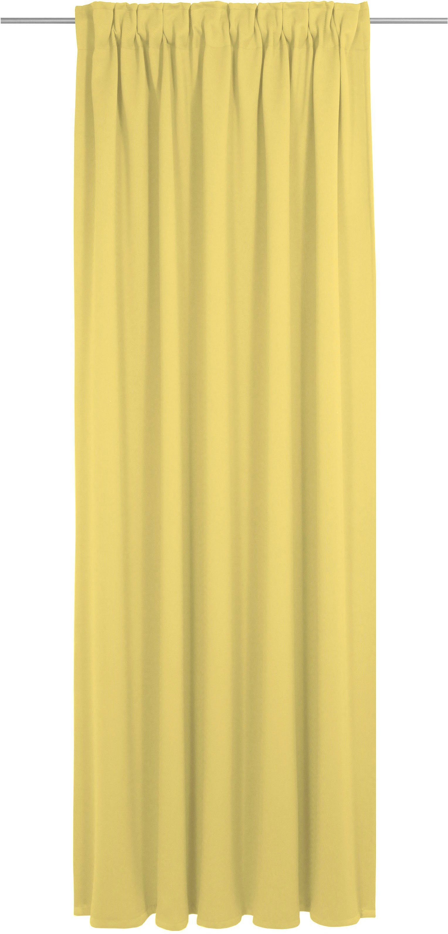 Wirth Gordijn Uni Collection Light (1 stuk) vitrage maat 142 cm x 365 cm geel