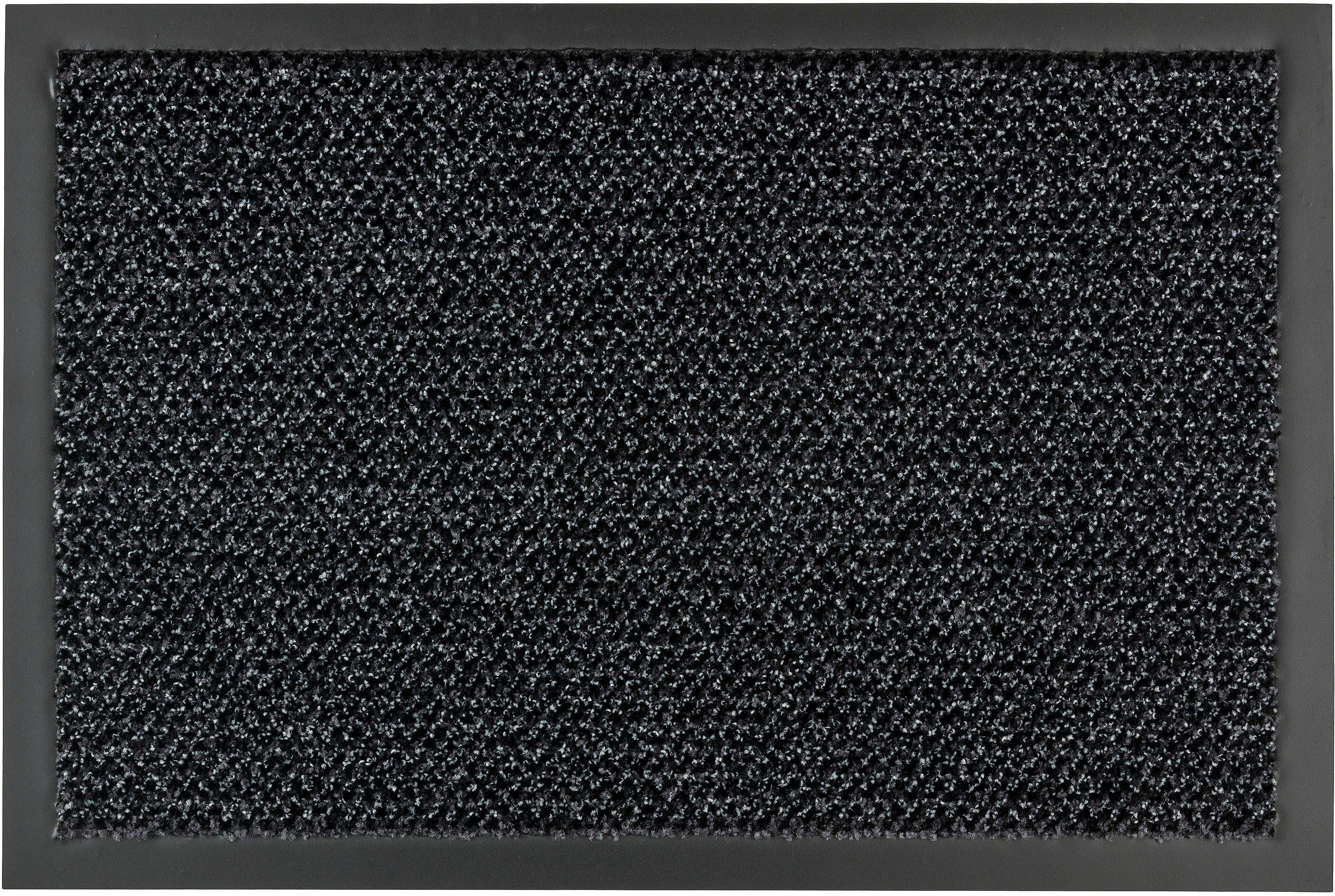 ASTRA Mat Grafiet 635 Inloopmat, geschikt voor binnen en buiten deurmatten maat 60 cm x 90 cm x 8 mm grijs