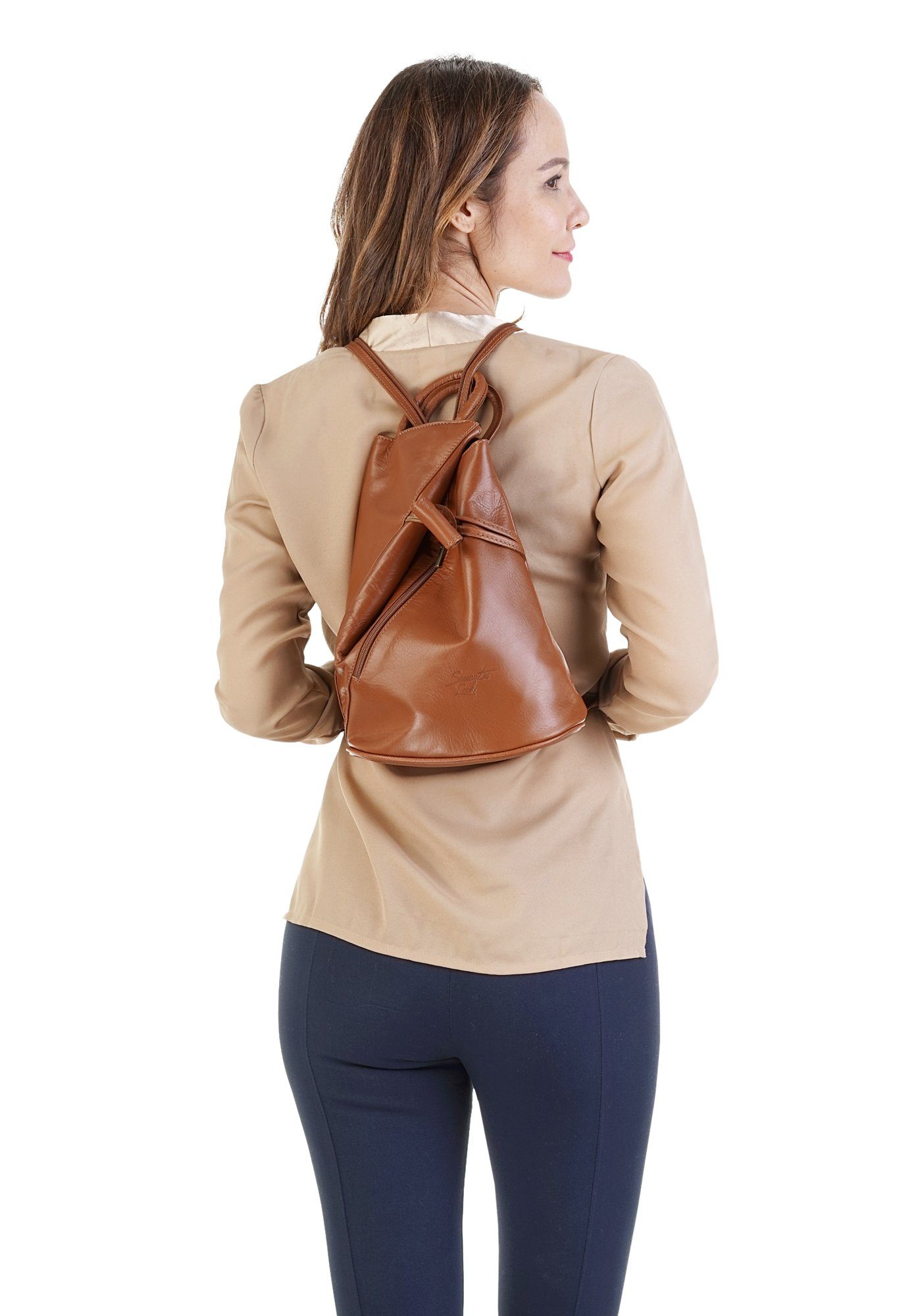 Samantha Look Rugzak echt leer, made in italy