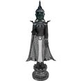 casa collection by jaenig boeddhabeeld staand, zwart-zilverkleur, hoogte 119 cm, breedte 44 cm zilver