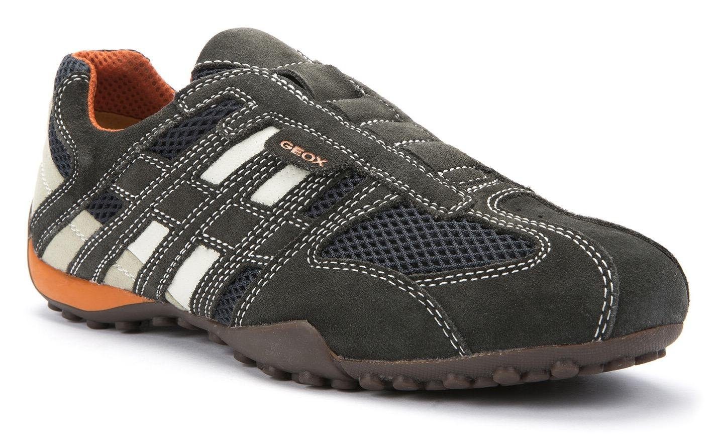 NU 20% KORTING: Geox Slip-on sneakers UOMO SNAKE met modieuze siernaden en speciale geox-membraan